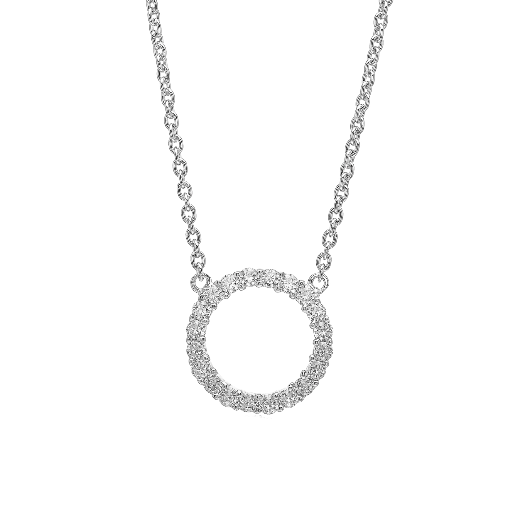 Biella Grande Necklace - Couleur argent, Blanc