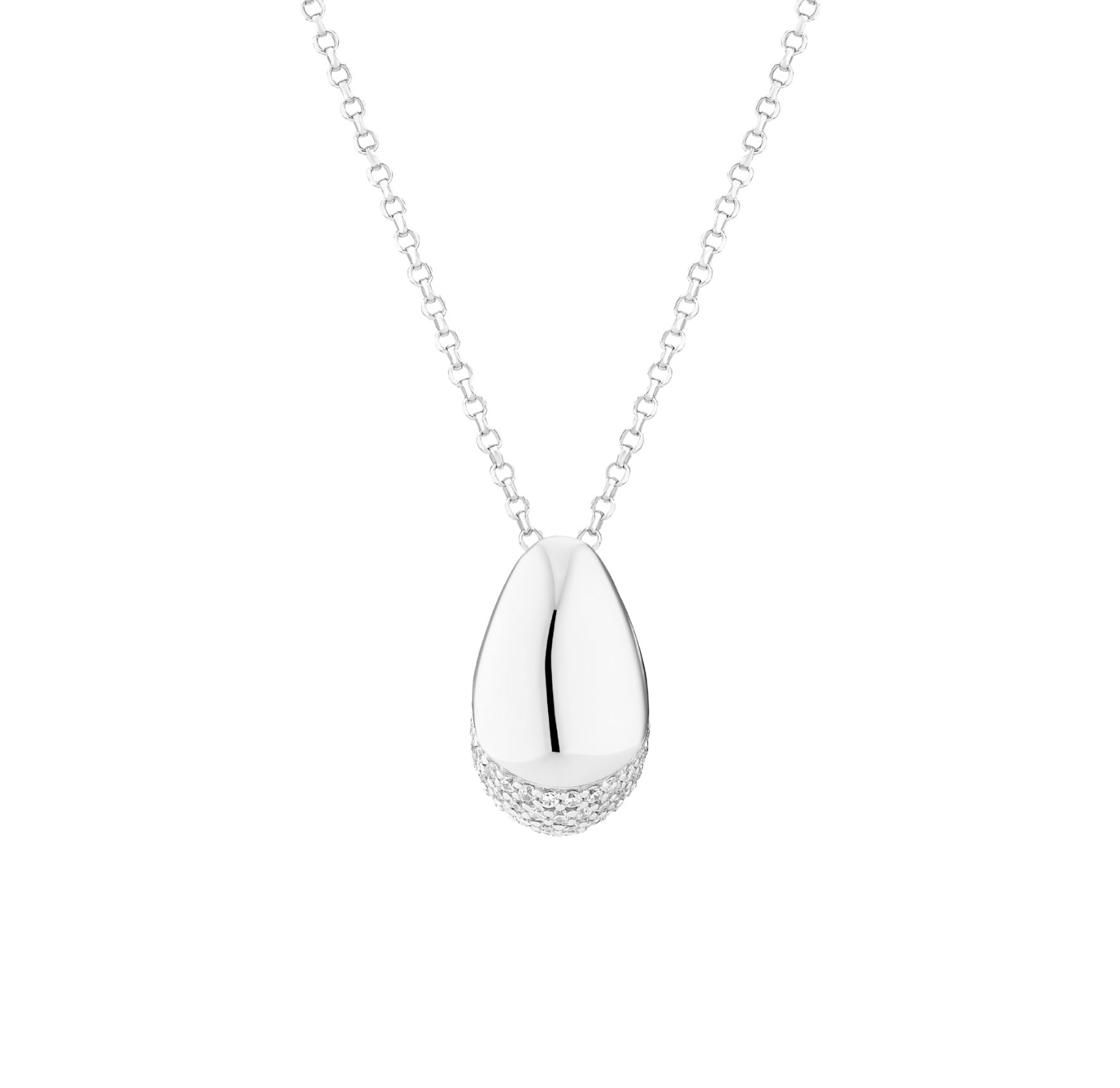 Goccia Necklace - Couleur argent, Blanc
