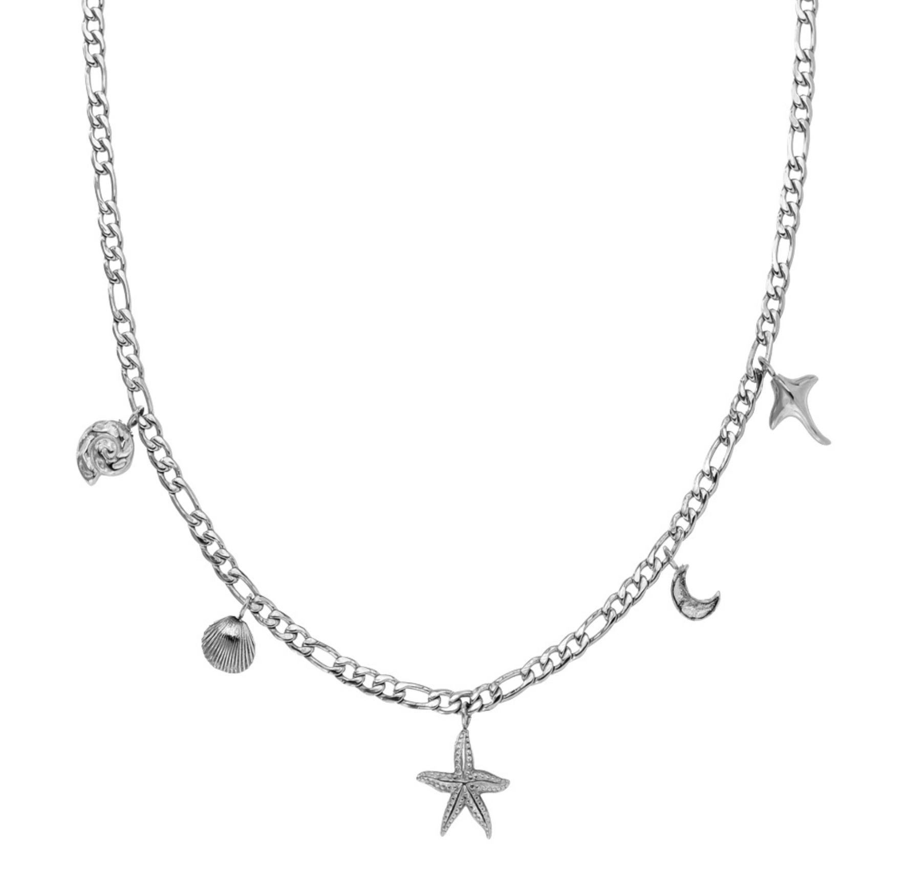 Sirena Necklace - Hopeanvärinen