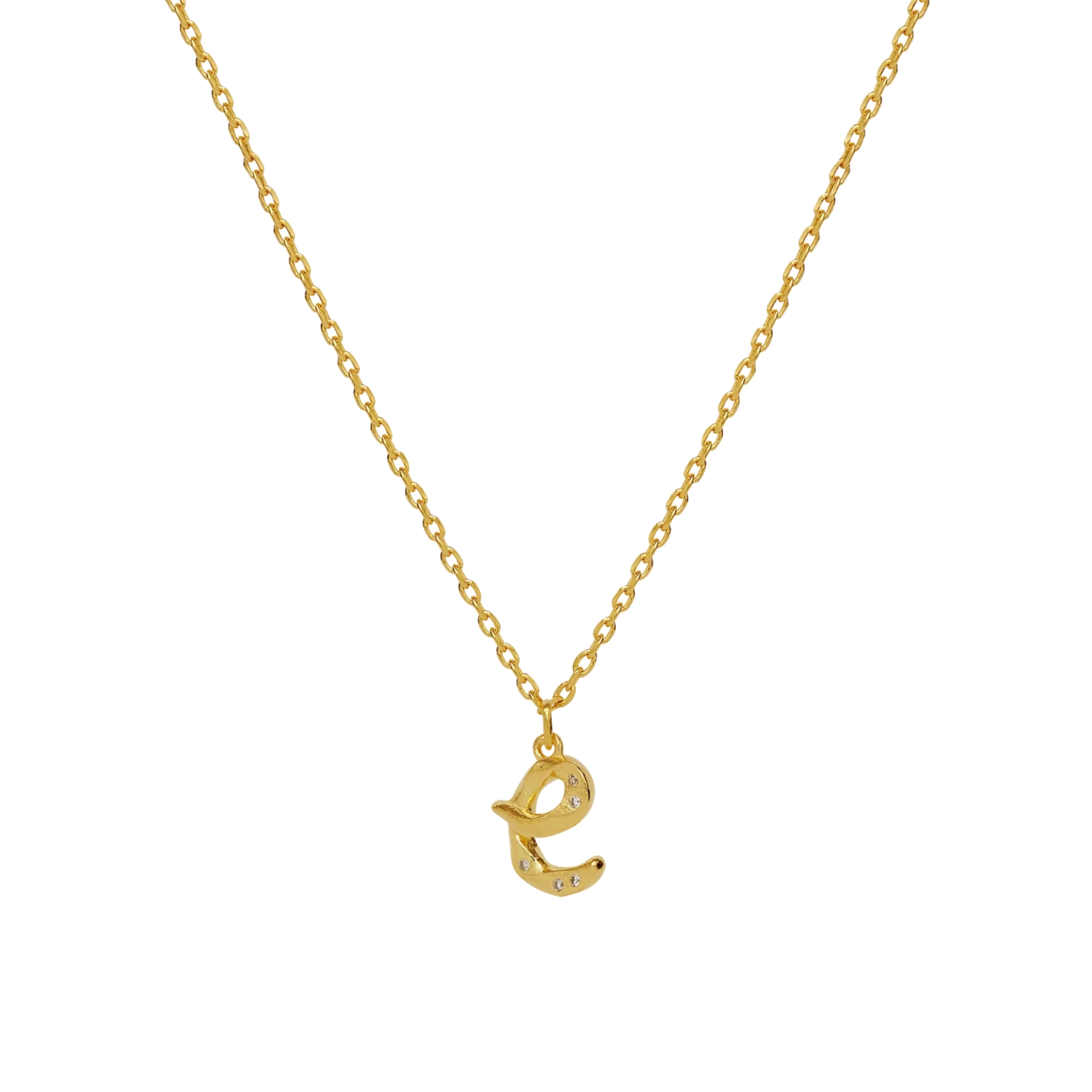 Alphabet Necklace E - Kullanvärinen, Valkoinen