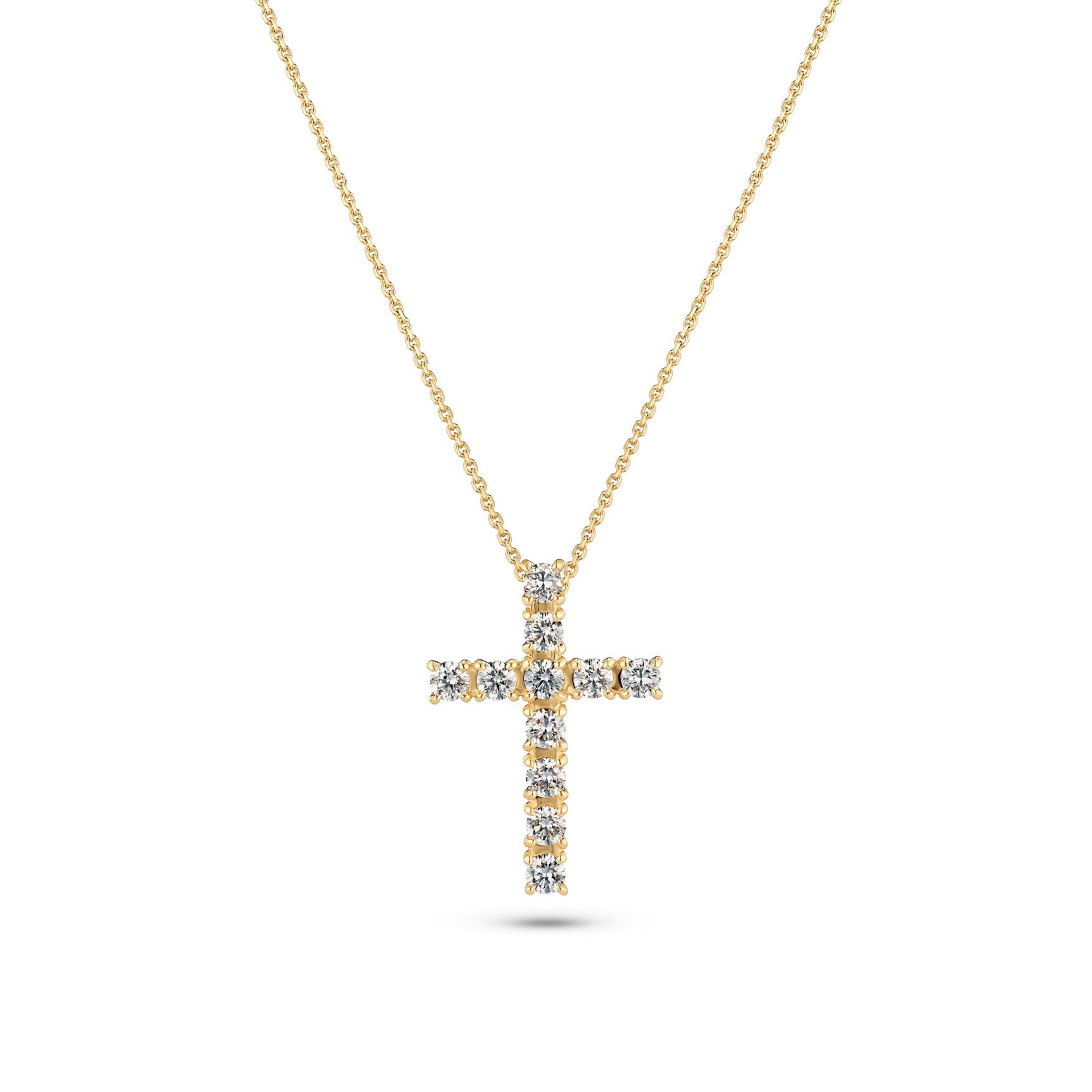 Alba Croce Necklace 0.64 ct - Kullanvärinen, Valkoinen