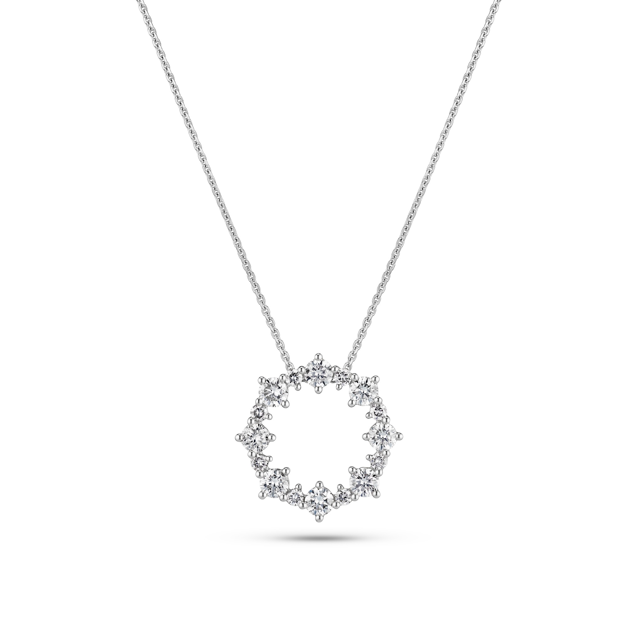 Brina Necklace 0.81 ct - Hopeanvärinen, Valkoinen