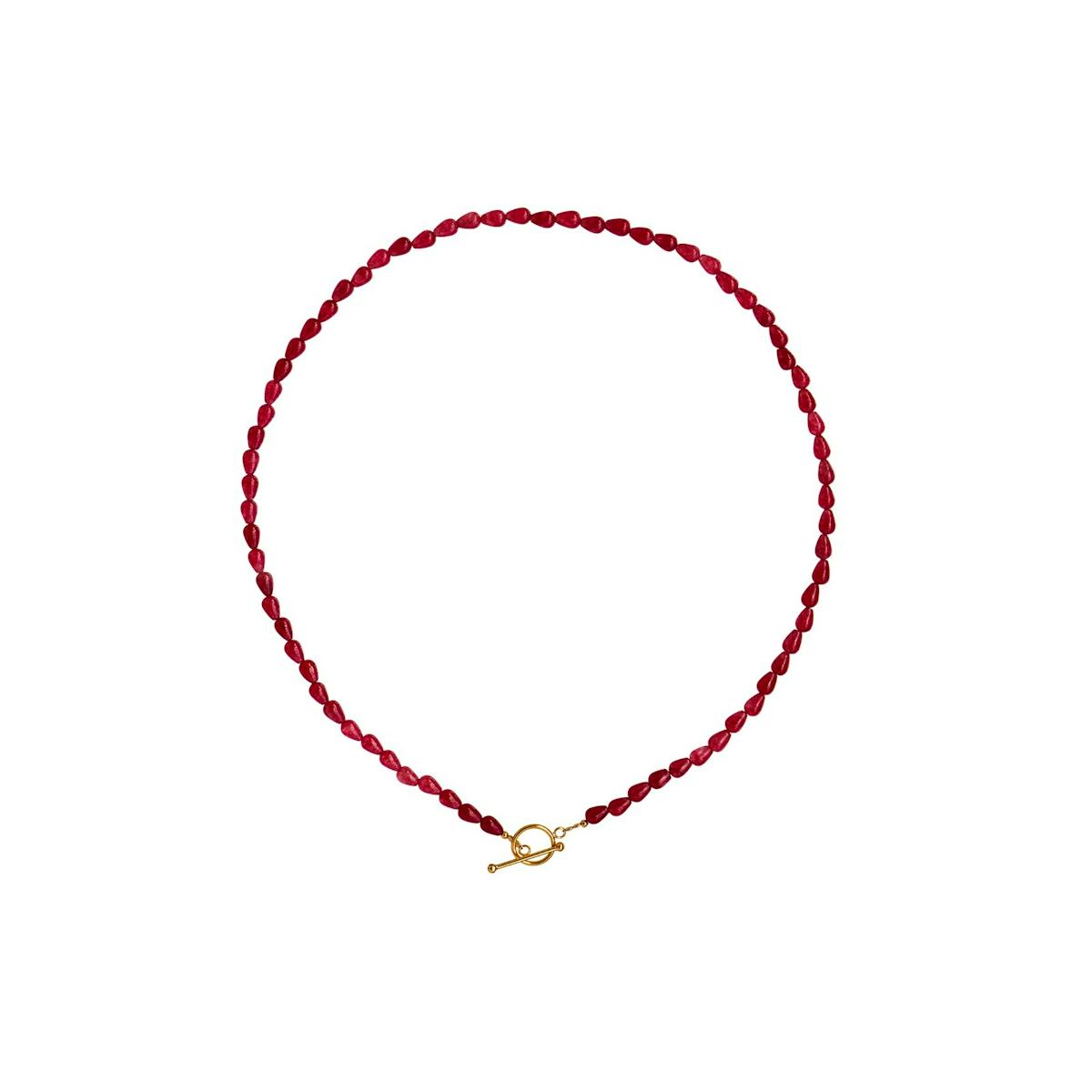 Love Drop Necklace Burgundy