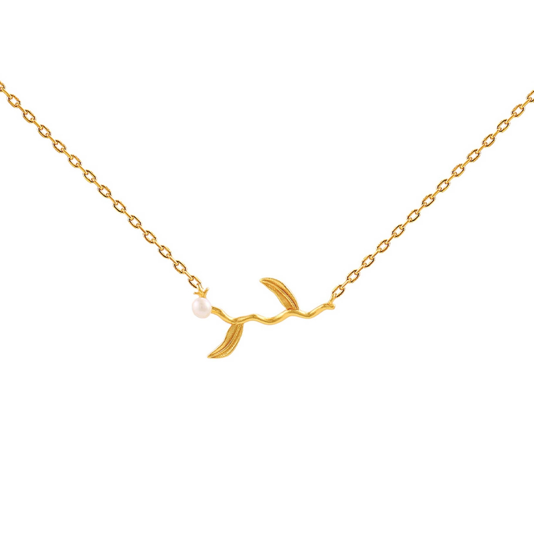 Marigold Necklace - Kullanvärinen, Valkoinen