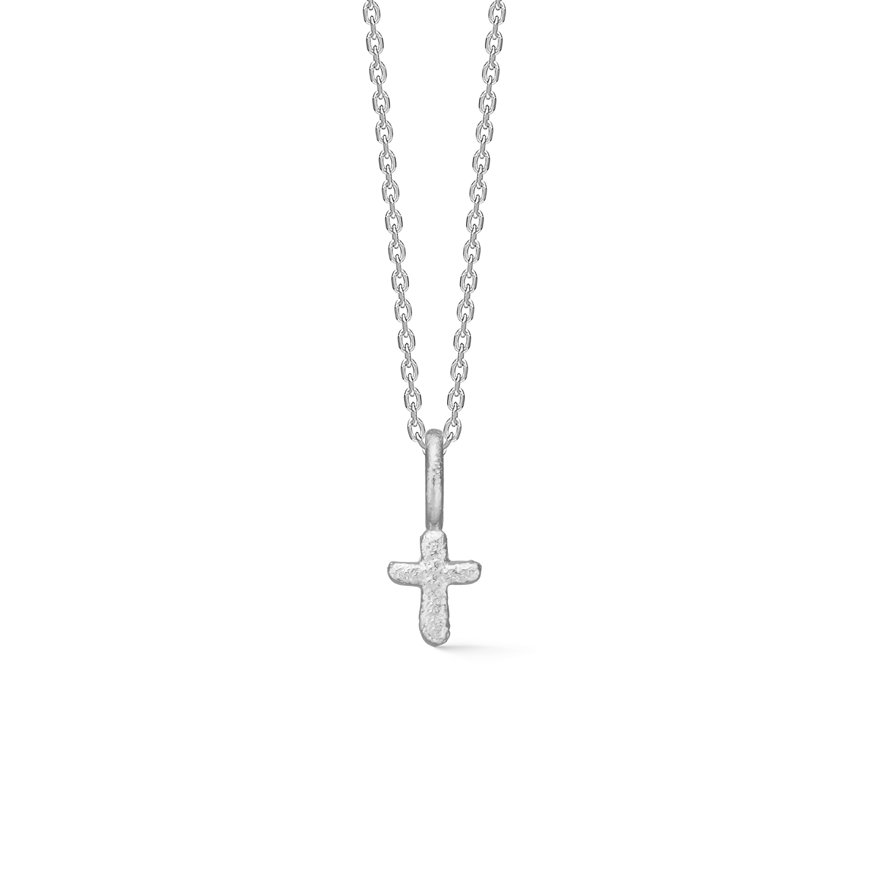 Faithful Cross Necklace - Hopeanvärinen