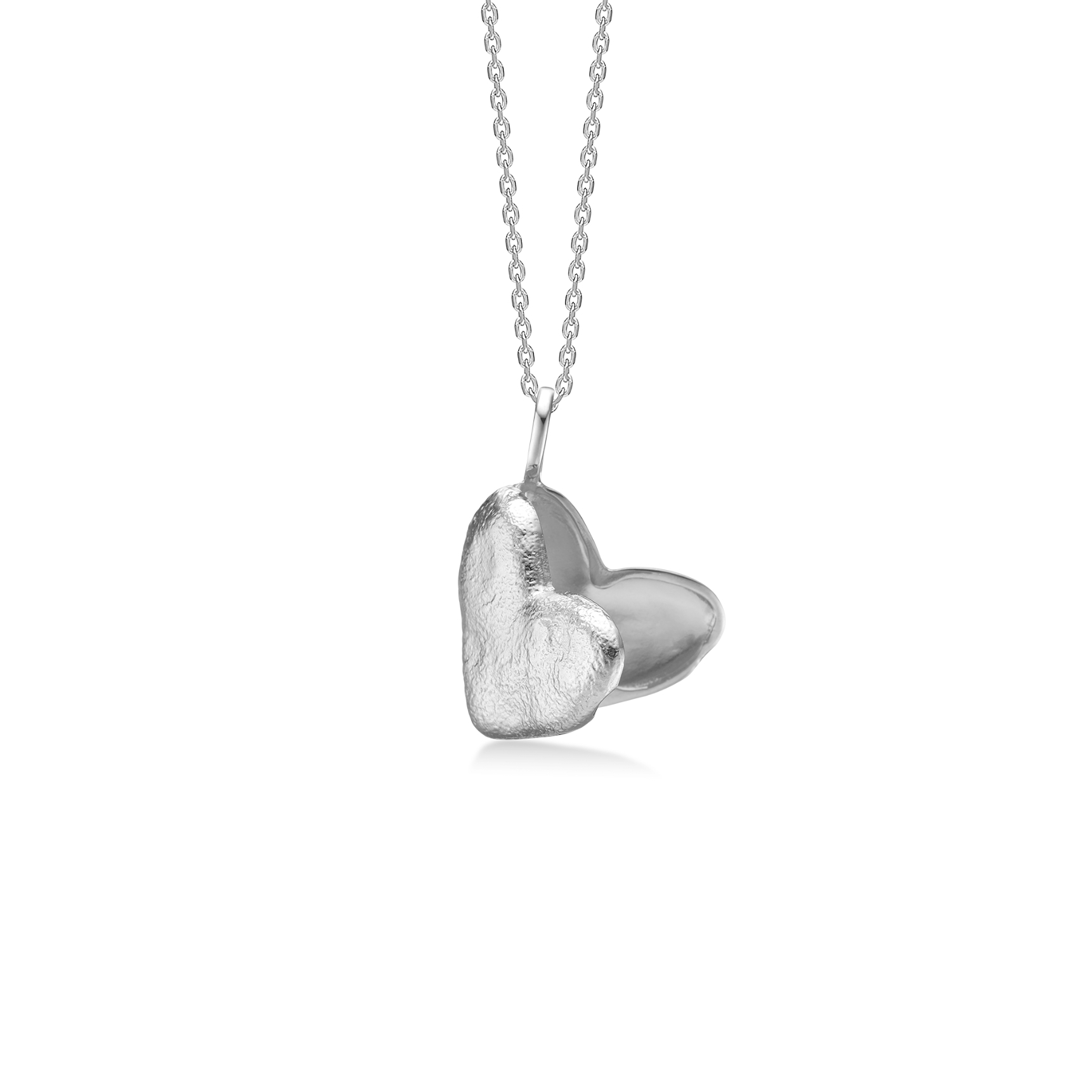 Moments Heart Medallion Necklace - Hopeanvärinen