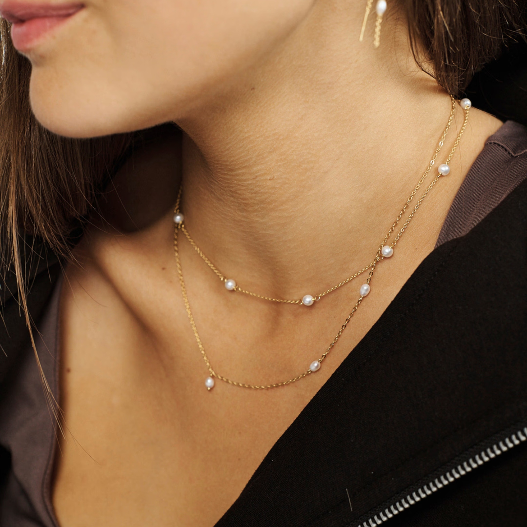 Trace Pearl Necklace