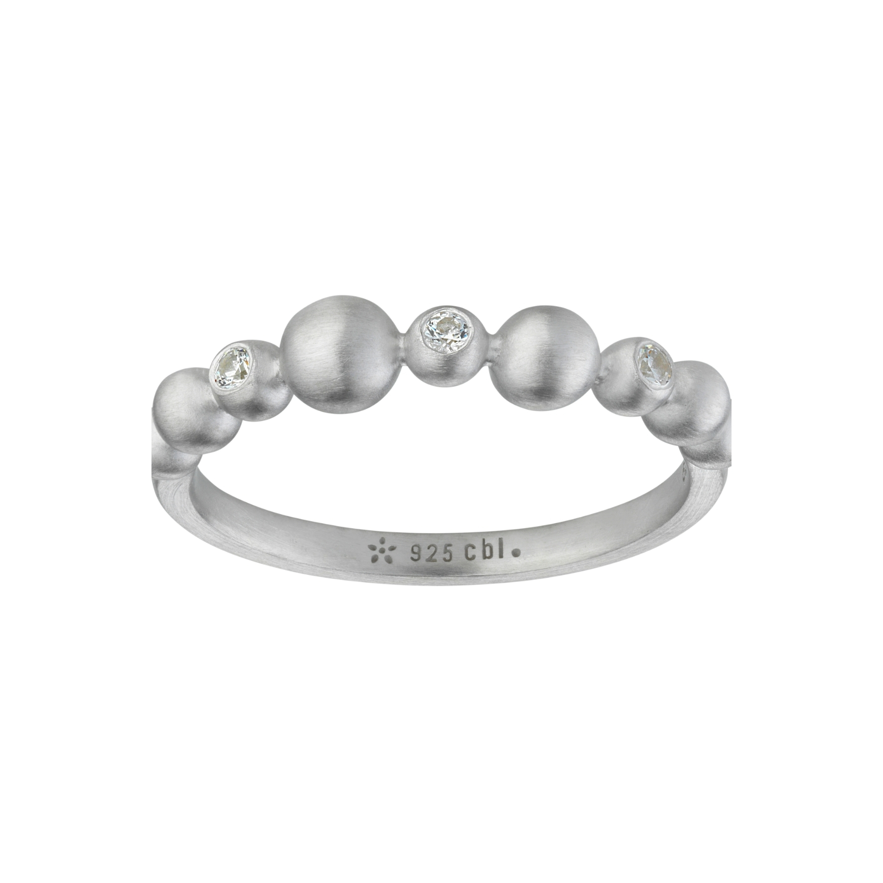 Pebbles Band - Sølv farve, Hvid