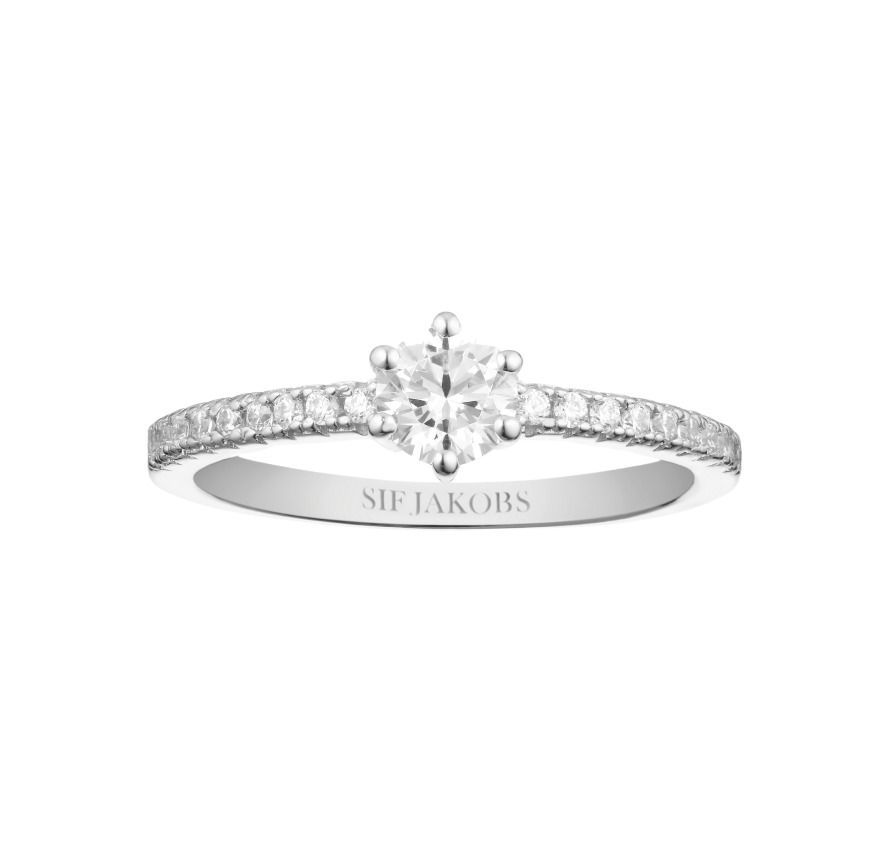Ellerra Uno Grande Ring - Couleur argent, Blanc