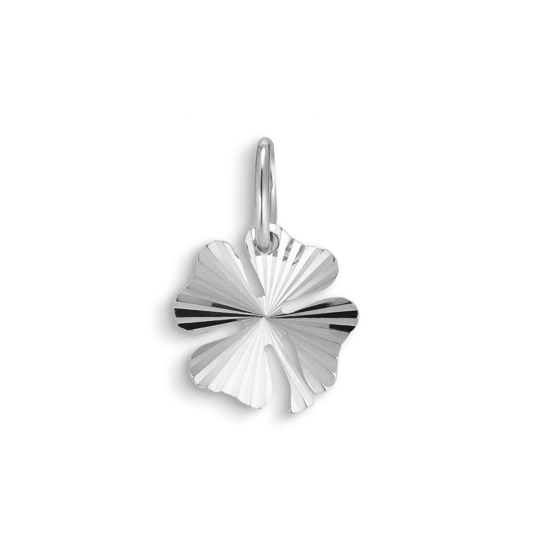 Reflection Clover Pendant - Hopeanvärinen