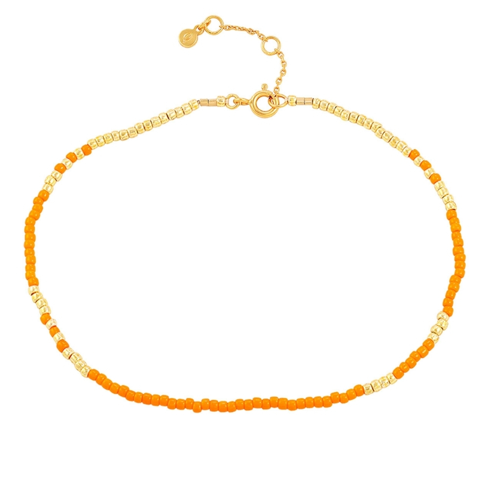 Orange Mila Anklet