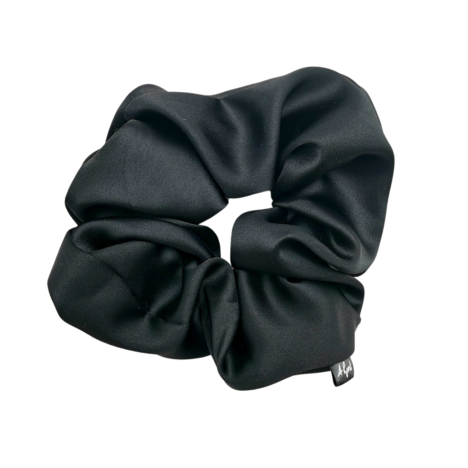 4-Pack Hair Scrunchie Black Satin
