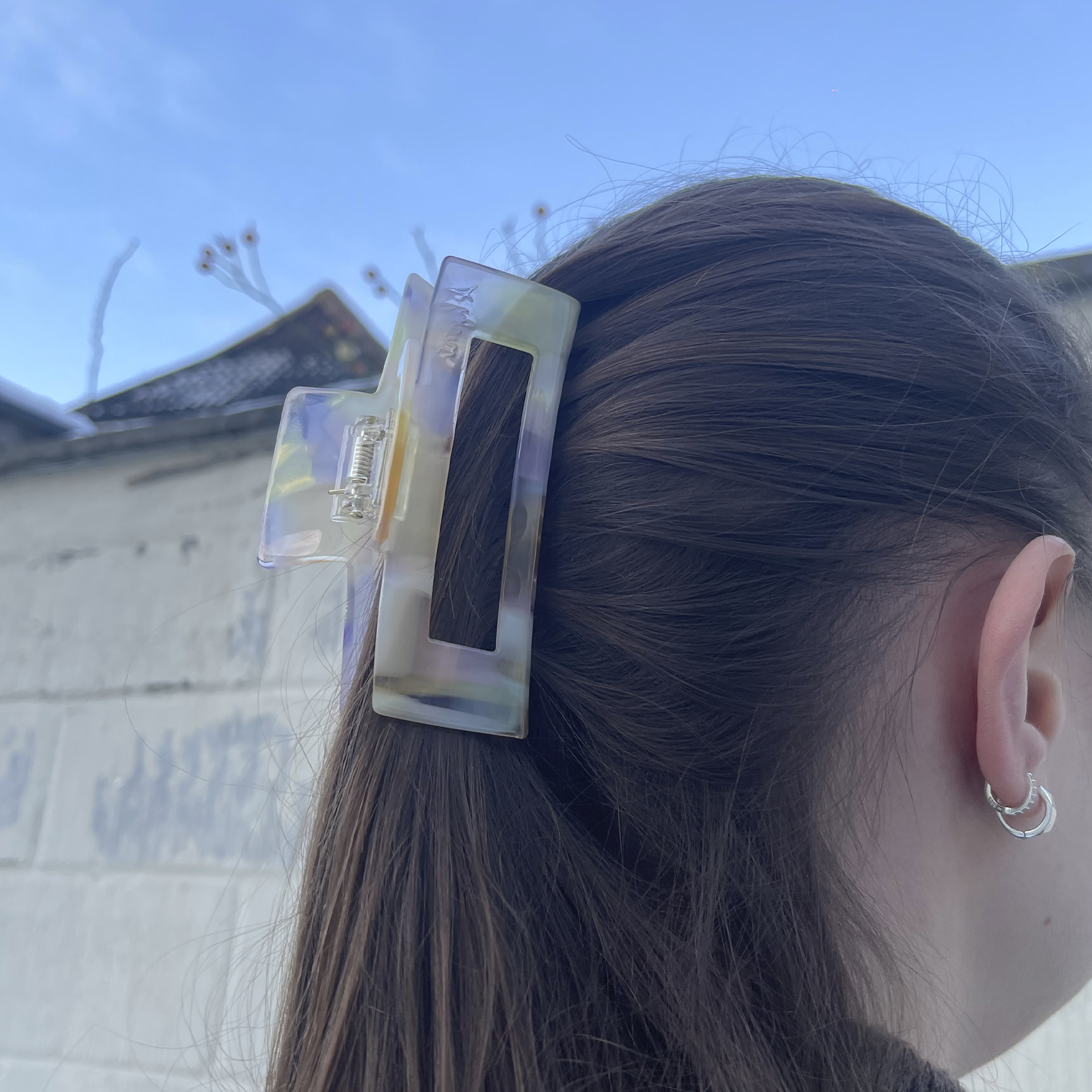 Square Hairclaw Golden Lavender