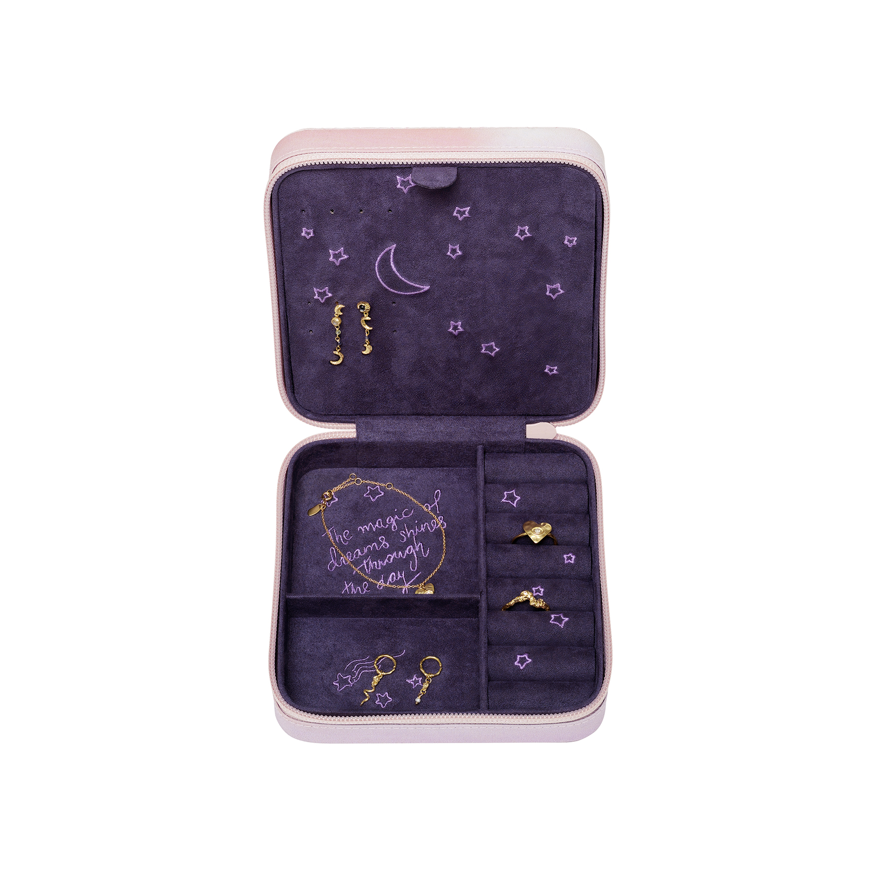 Moon & Stars Rose Jewelry Box