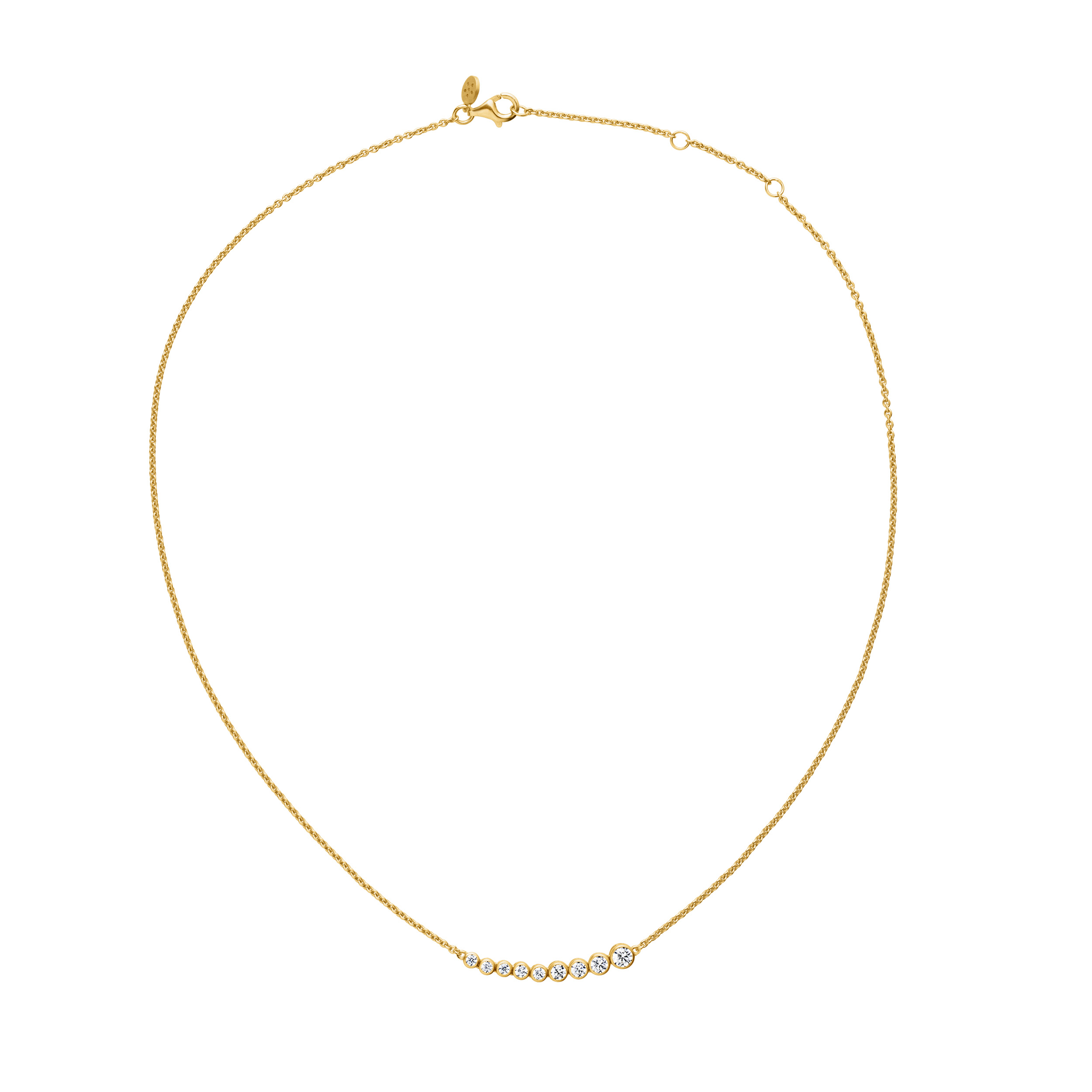 Stardust Flow Necklace - Gullfarge, Hvit