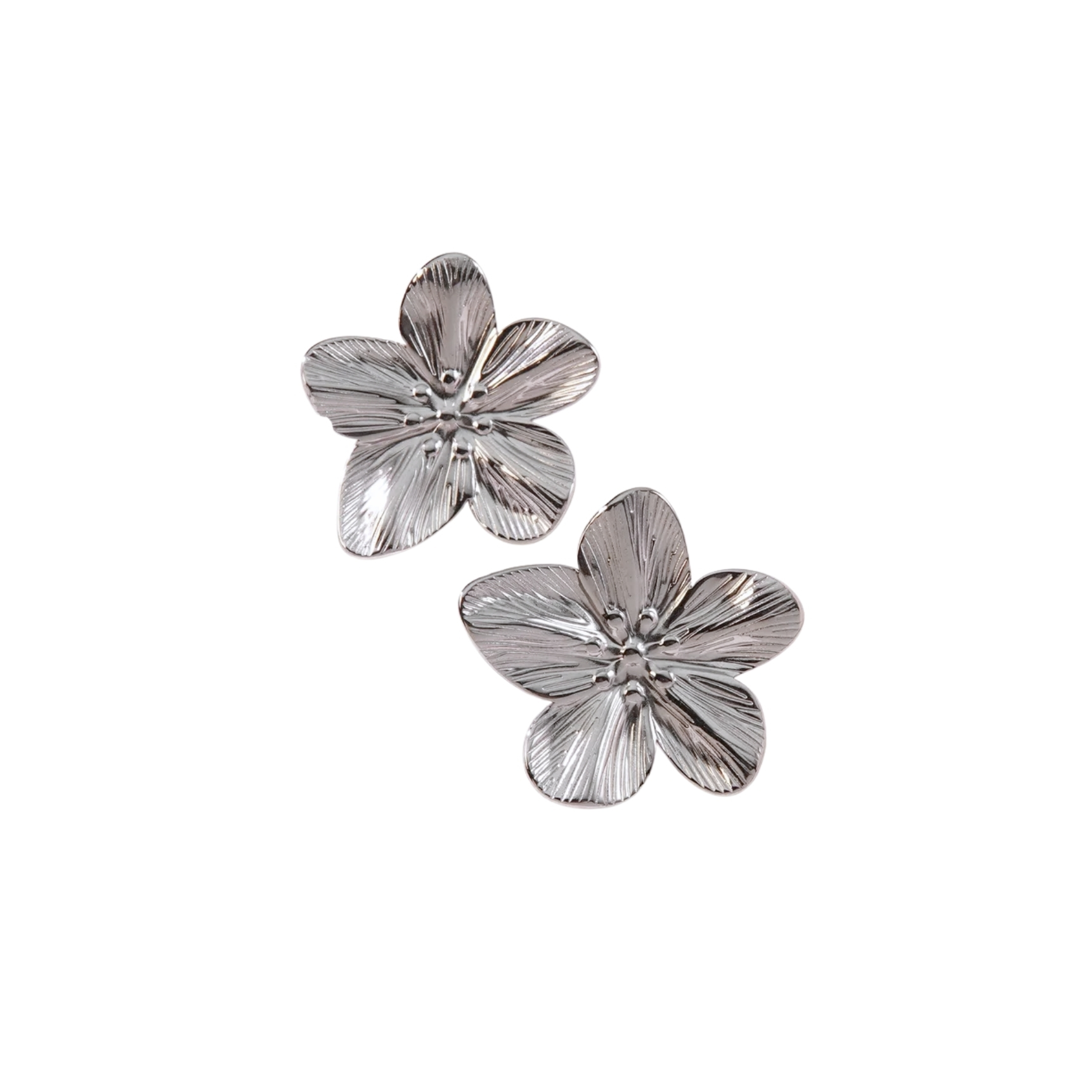 Flora Flower Earrings - Couleur argent