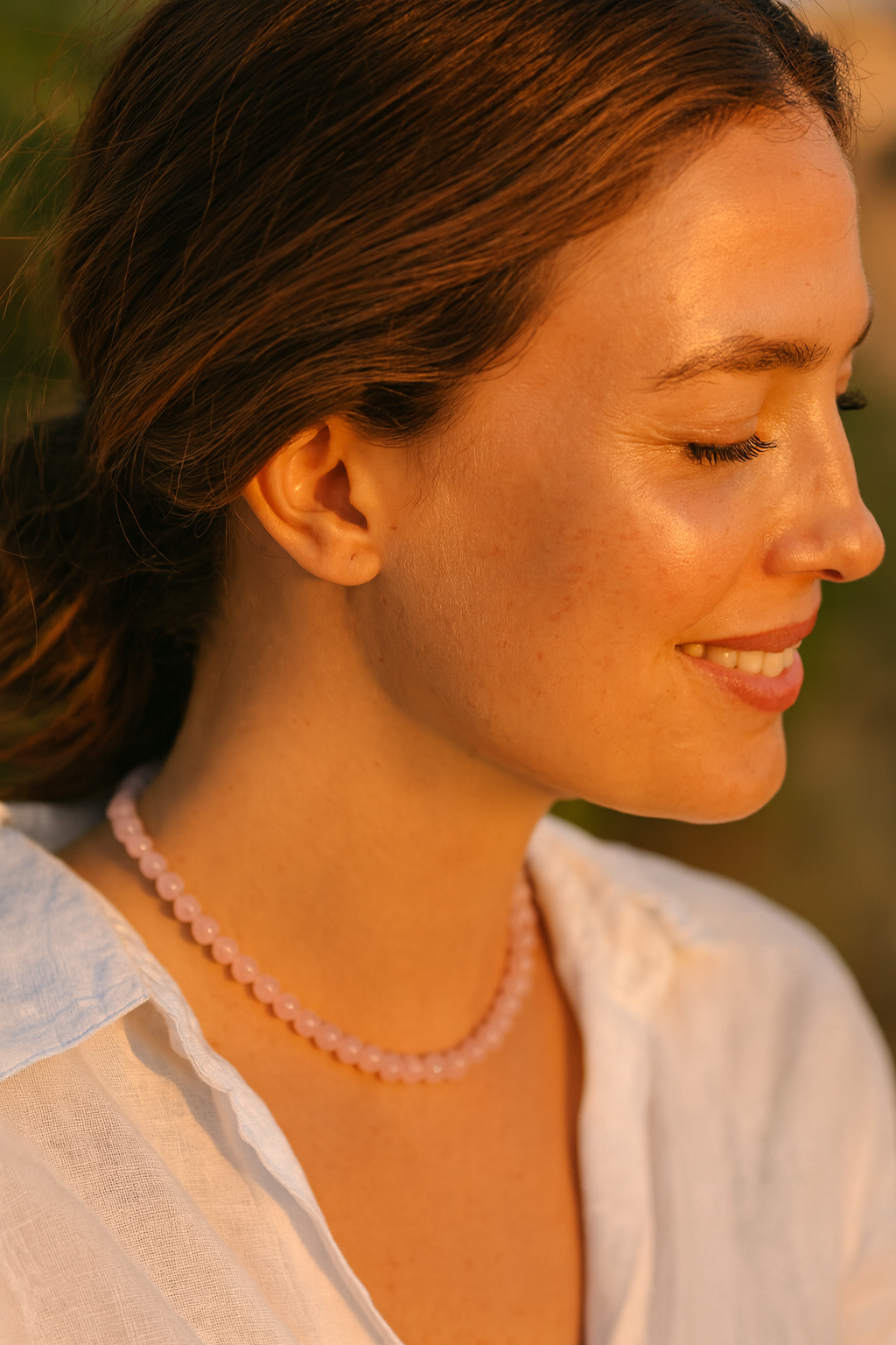 Dove Crystal Beads Necklace