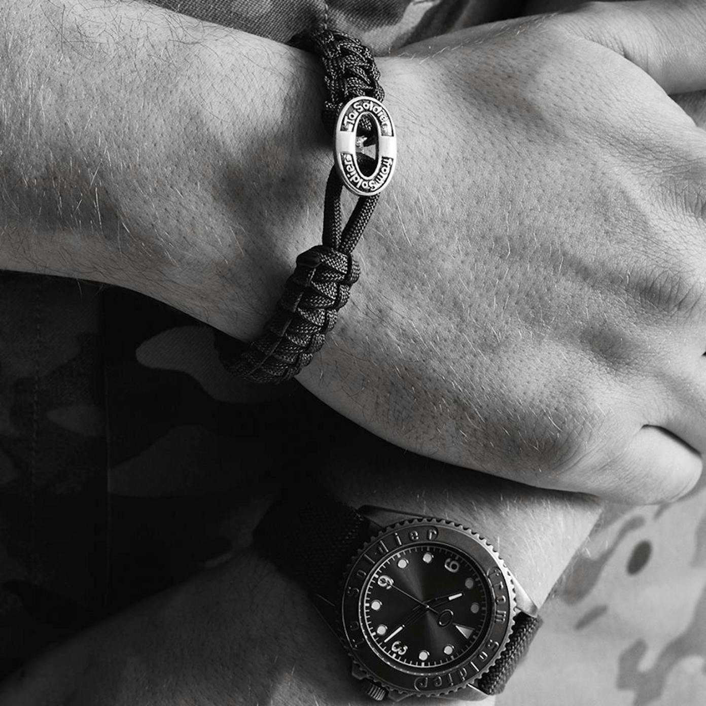 Man with watch and solder to solder bracelet