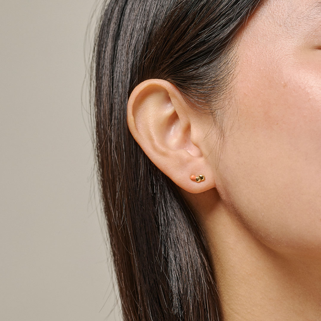 Nara Studs Light Coral