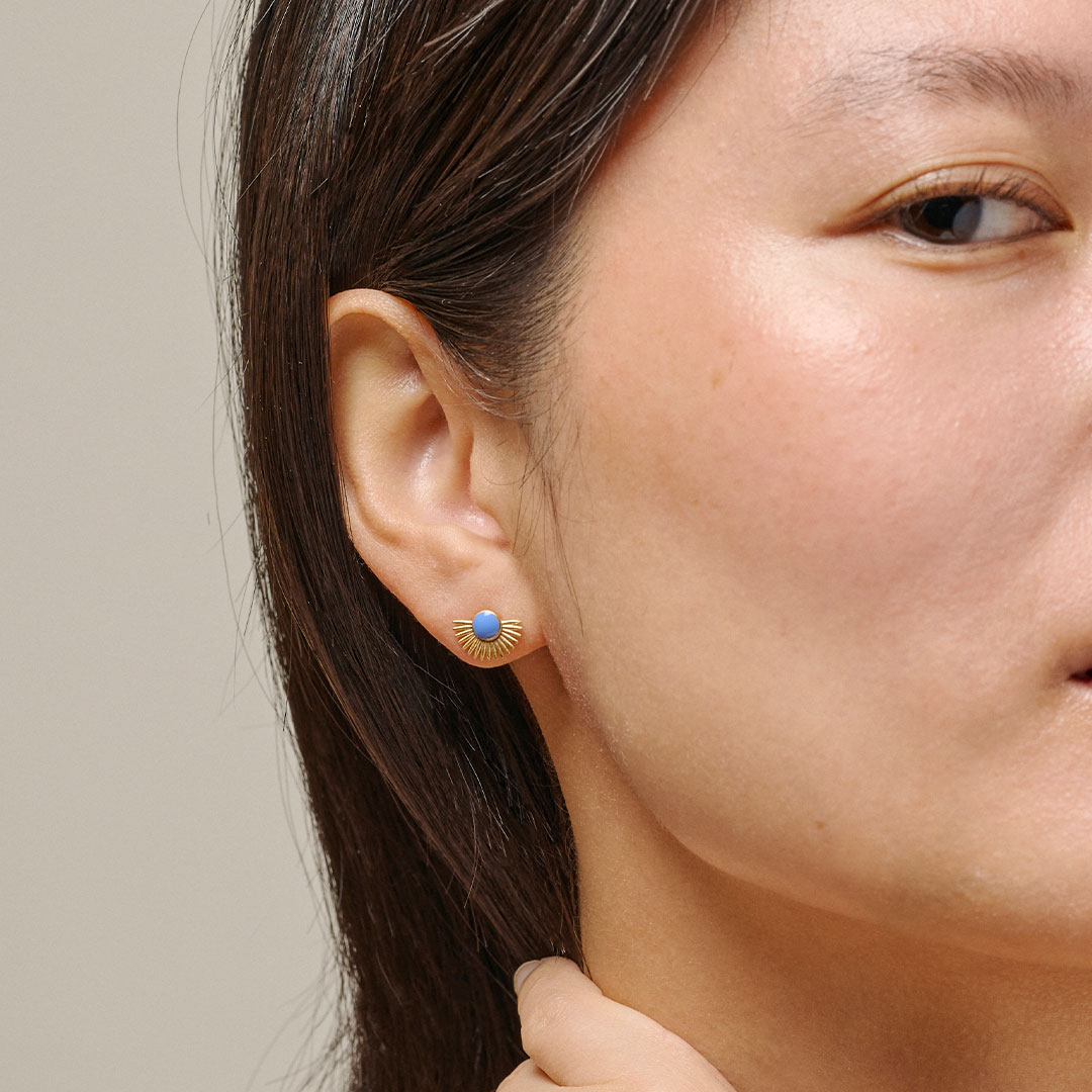 Soleil Studs Cornflower