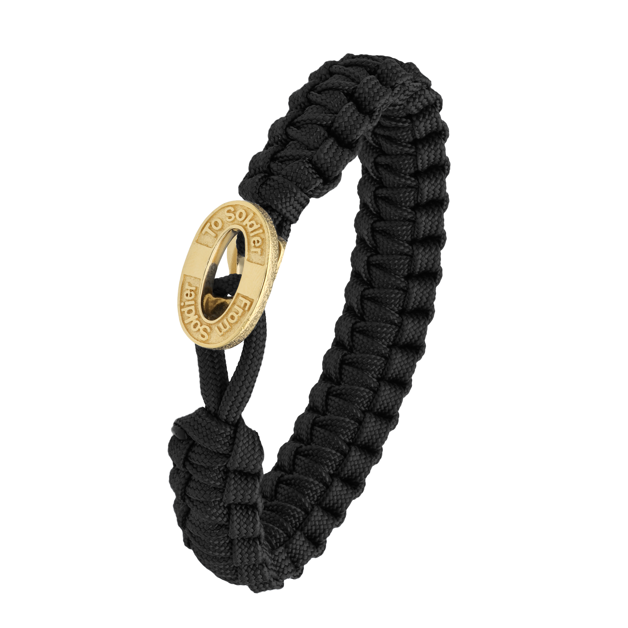 FSTS Bracelet Black with Gold Plated Sterling Silver Lock