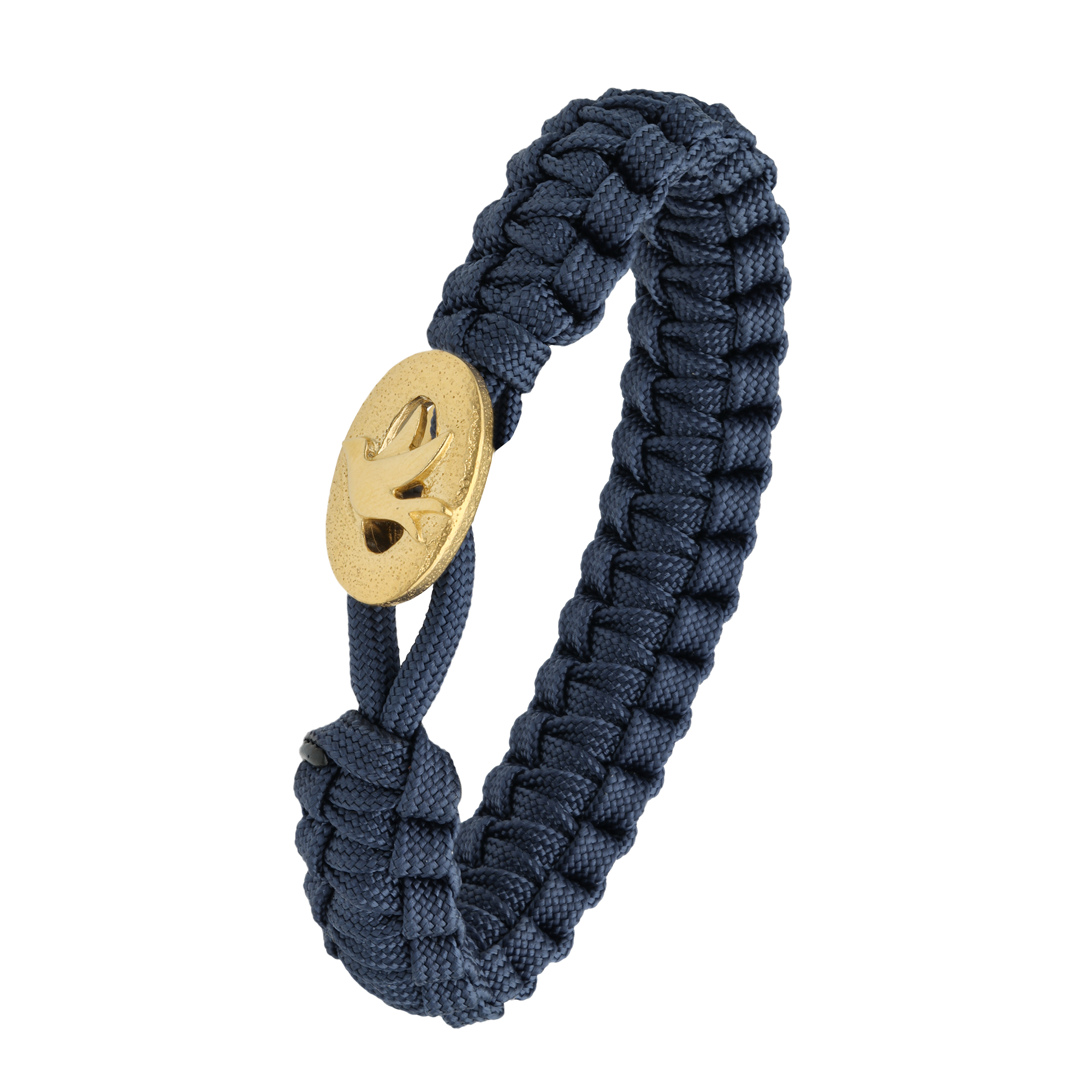 FSTS Bracelet Blue with Gold Plated Sterling Silver Peace Dove Lock