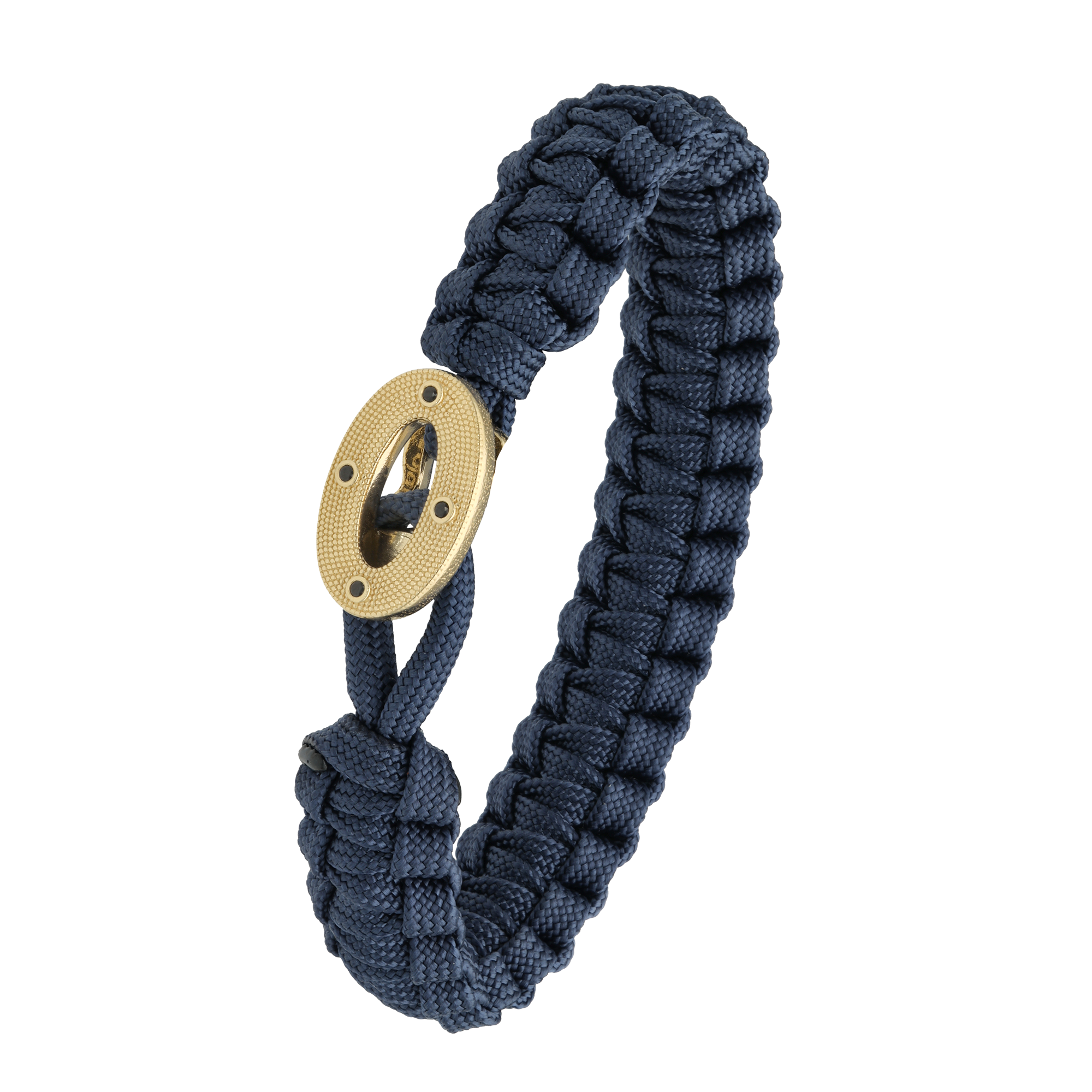 FSTS Bracelet Blue with Gold Plated Sterling Silver Maritime Lock