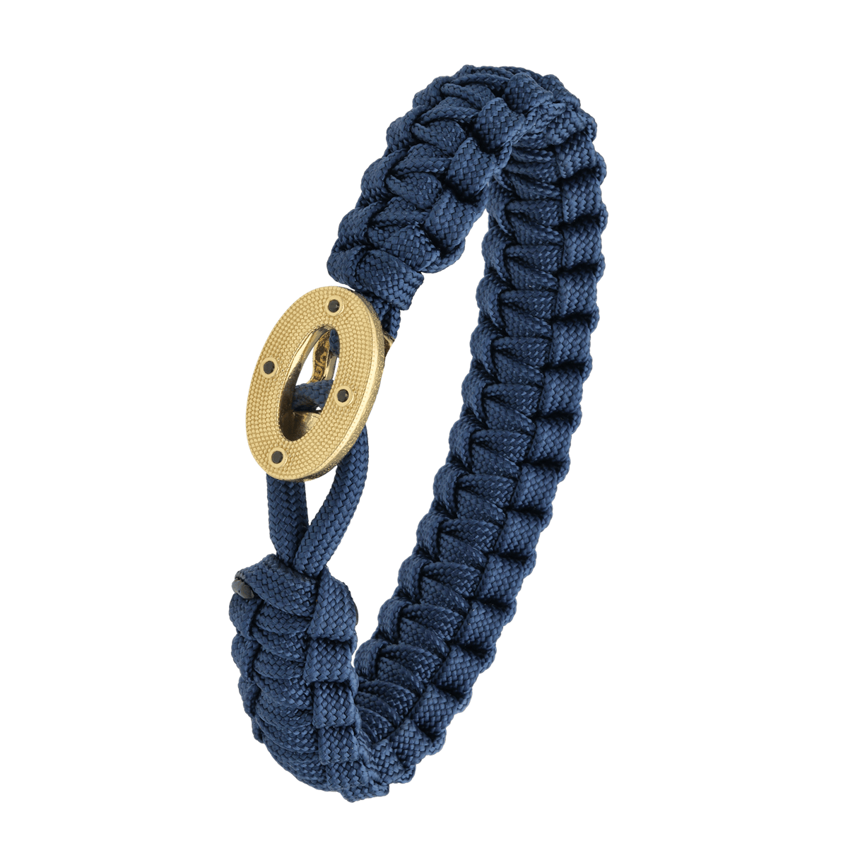 FSTS Bracelet Blue with Gold Plated Sterling Silver Maritime Lock