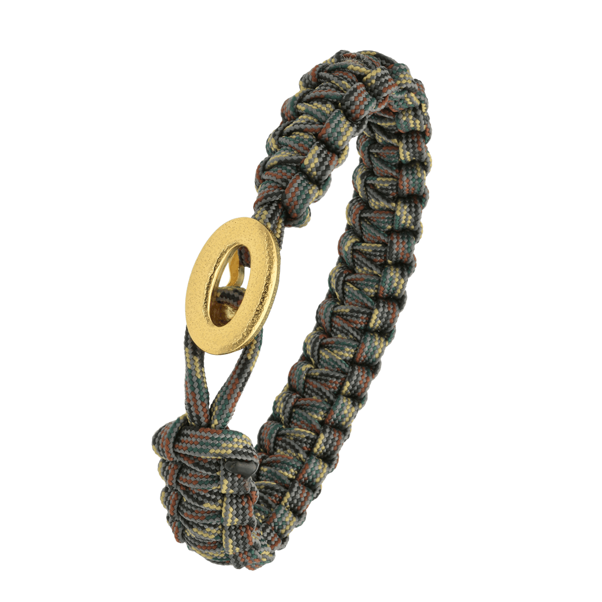 FSTS Bracelet Camouflage with Brushed Gold Plated Sterling Silver Lock