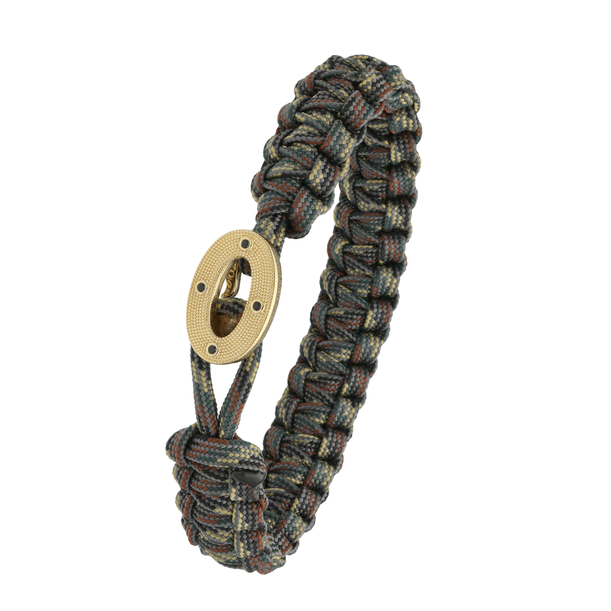 FSTS Bracelet Camouflage with Gold Plated Sterling Silver Maritime Lock