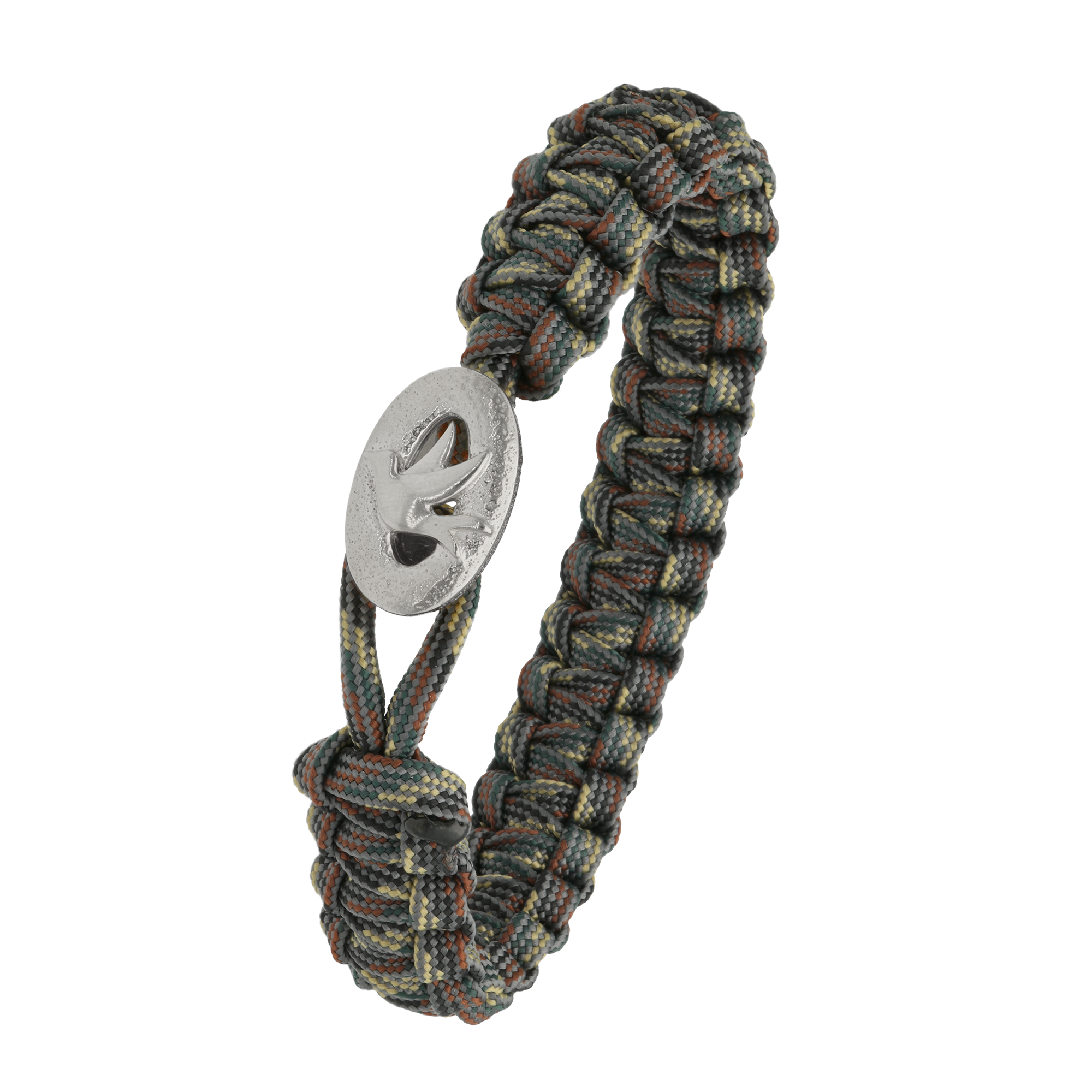 FSTS Bracelet Camouflage with Sterling Silver Peace Dove Lock