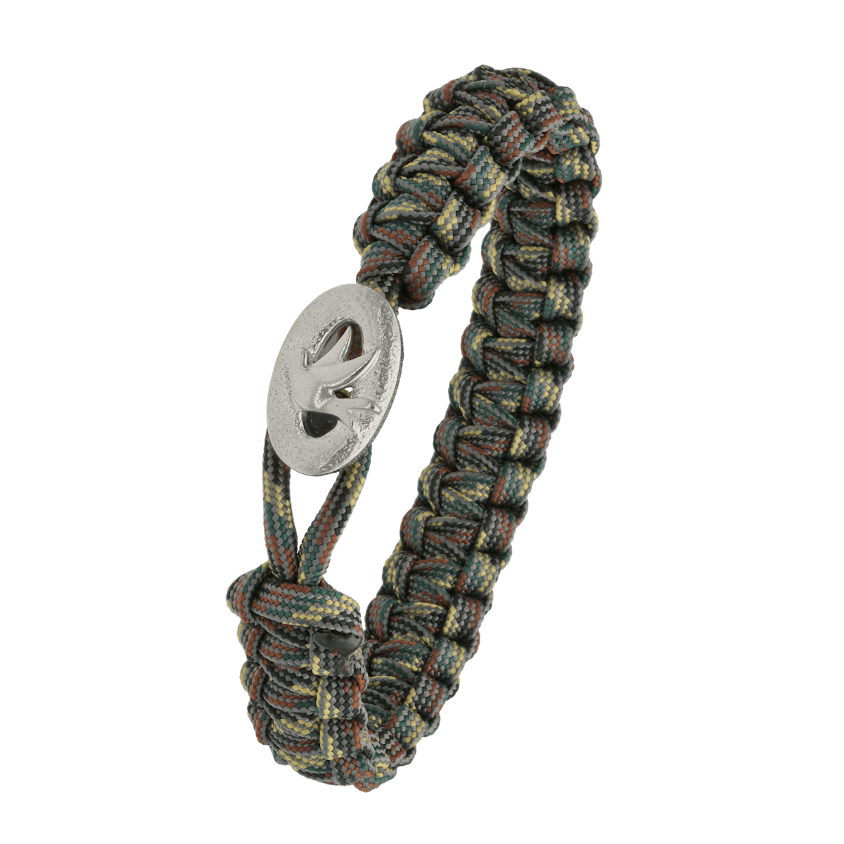 FSTS Bracelet Camouflage with Sterling Silver Peace Dove Lock