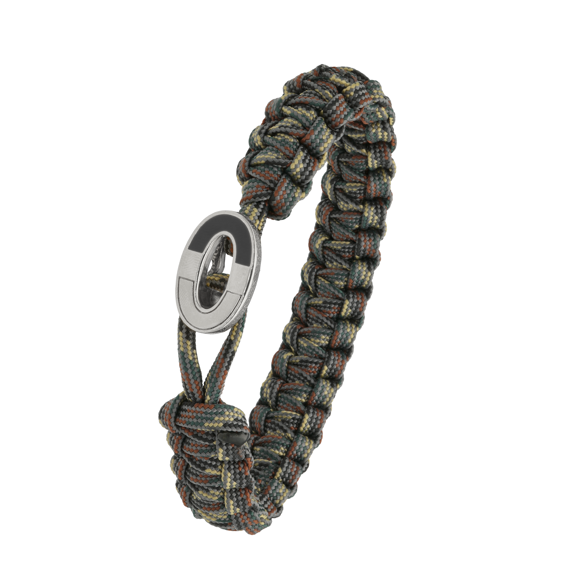 FSTS Bracelet Camouflage with Sterling Silver Dark Bright Lock