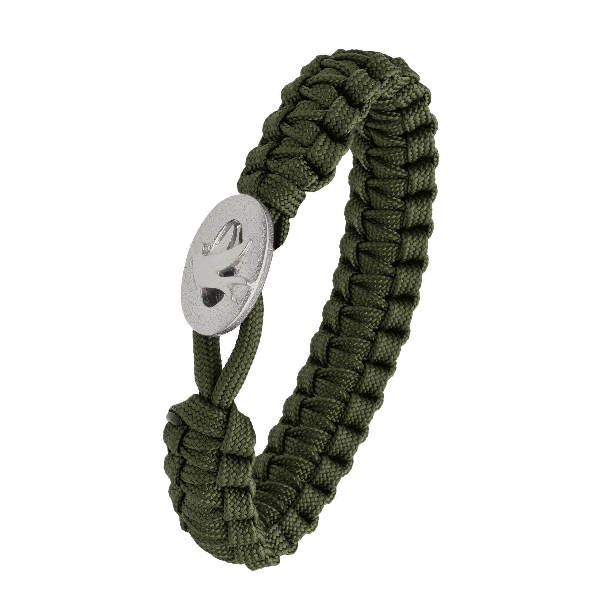 FSTS Bracelet Green with Sterling Silver Peace Dove Lock