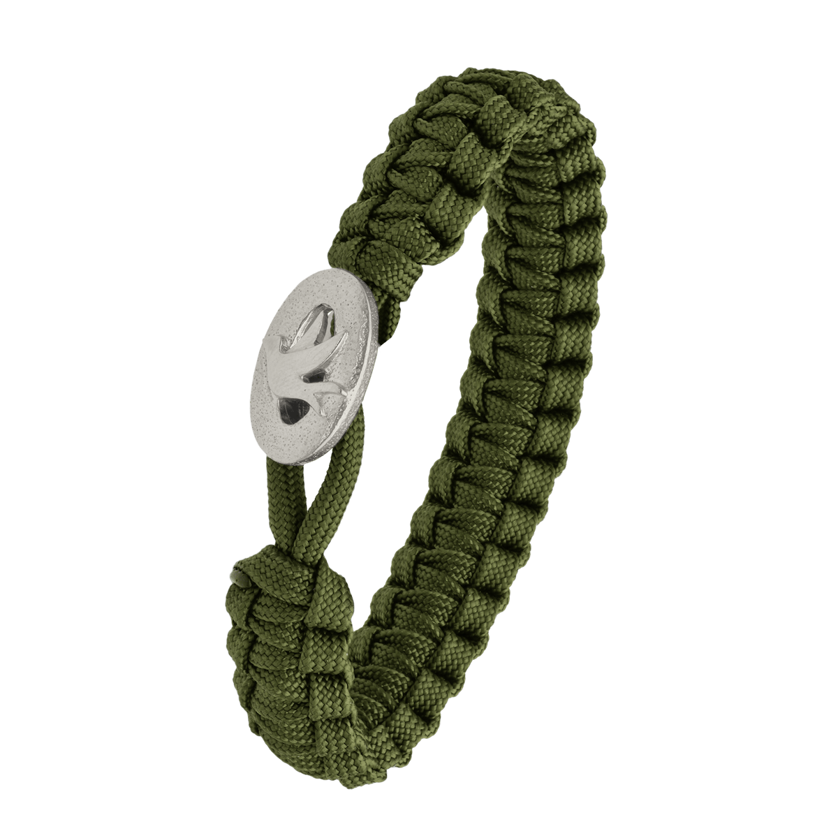 FSTS Bracelet Green with Sterling Silver Peace Dove Lock