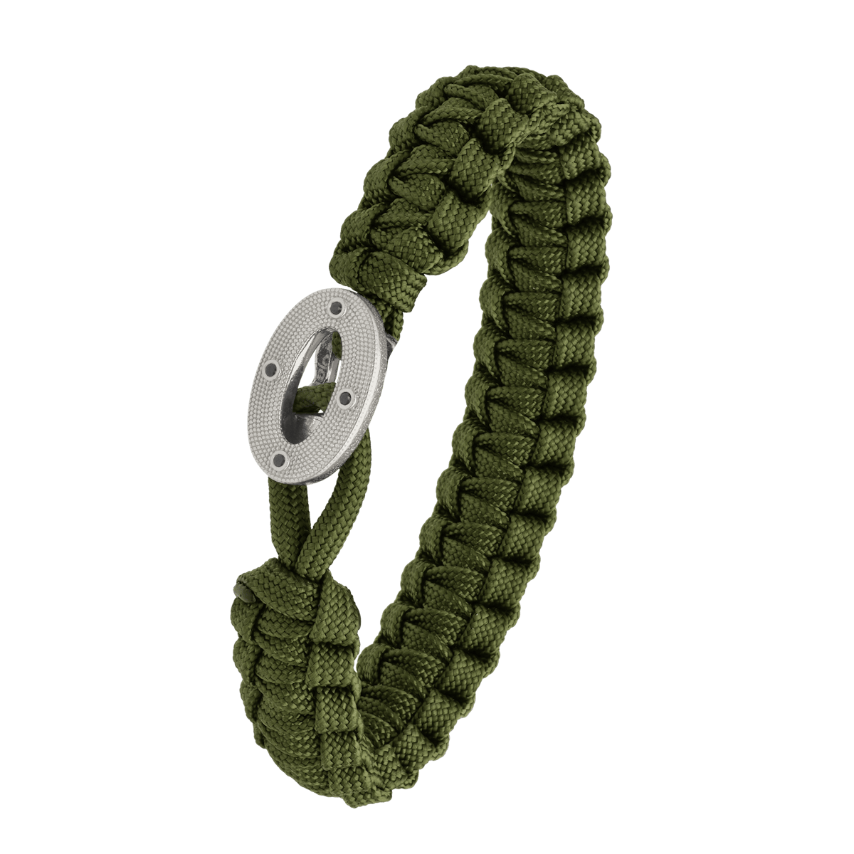 FSTS Bracelet Green with Sterling Silver Maritime Lock