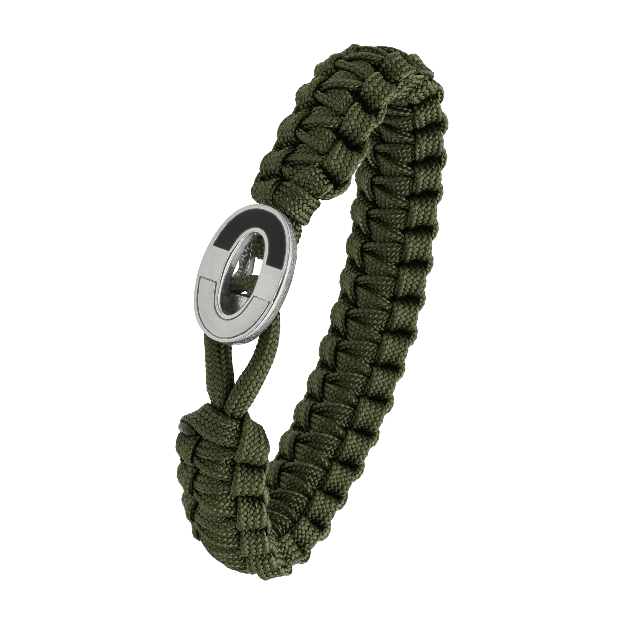 FSTS Bracelet Green with Sterling Silver Dark Bright Lock