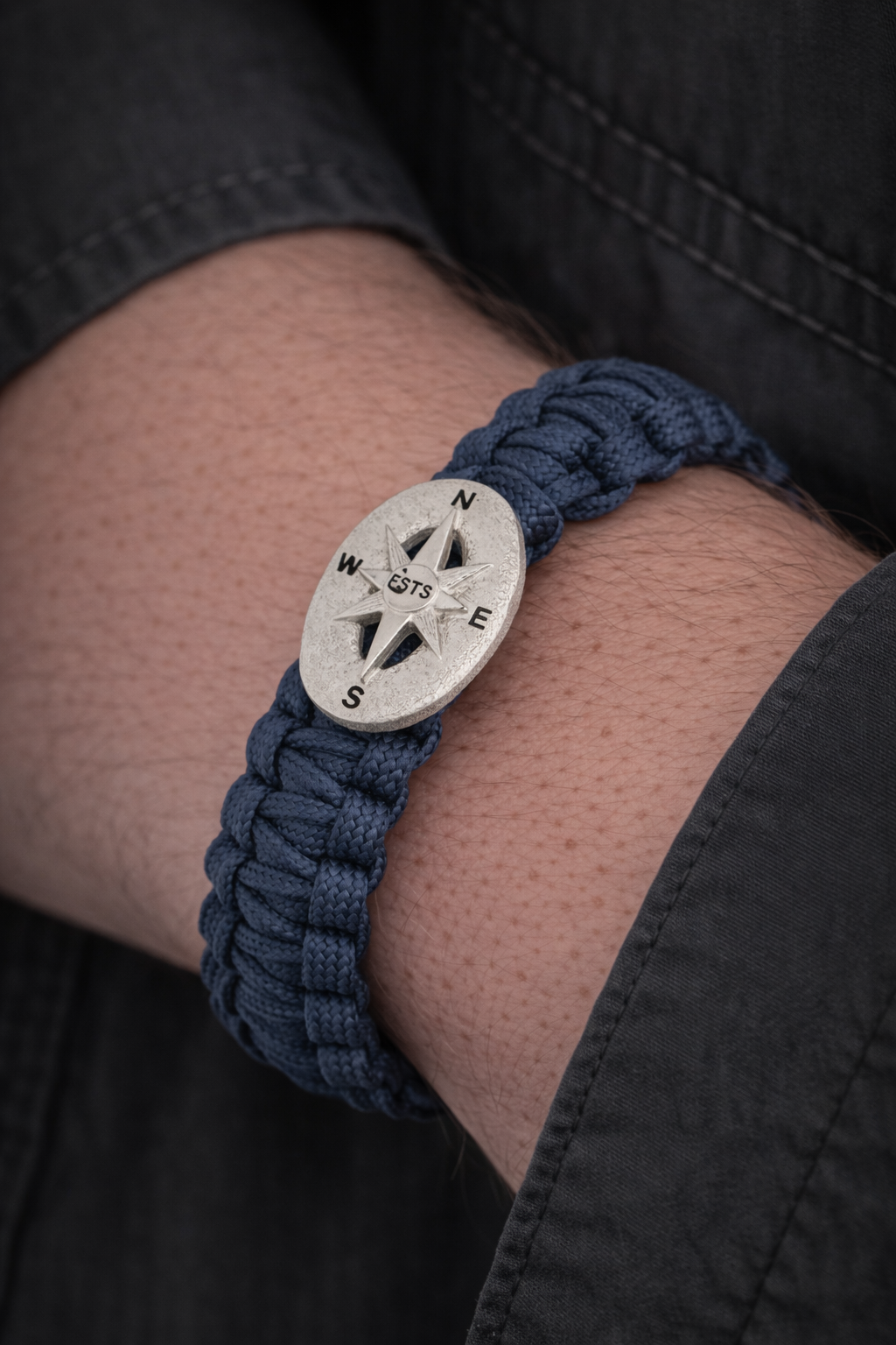 FSTS Bracelet Blue with Sterling Silver Compass Lock