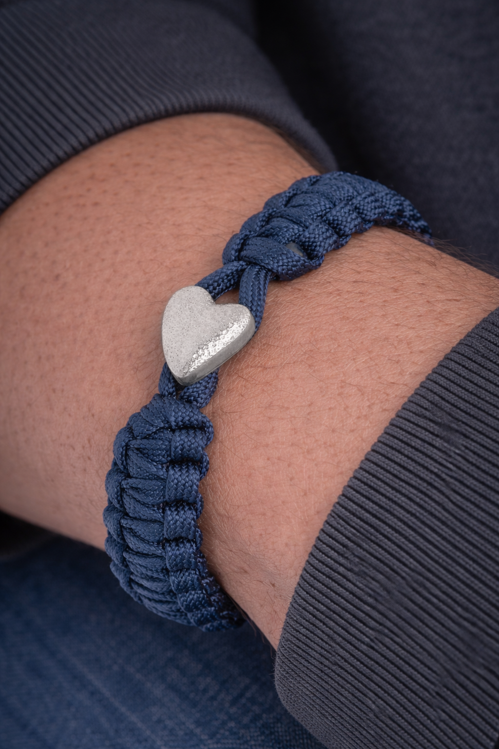 FSTS Bracelet Blue with Sterling Silver Heart Lock