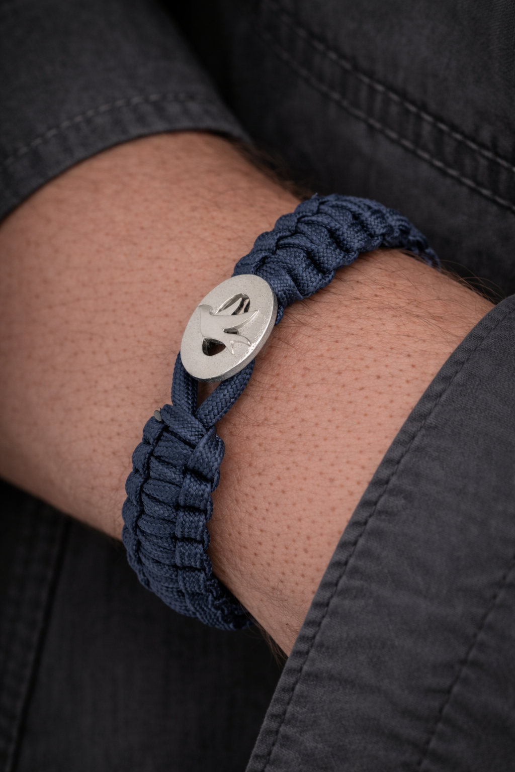 FSTS Bracelet Blue with Sterling Silver Peace Dove Lock