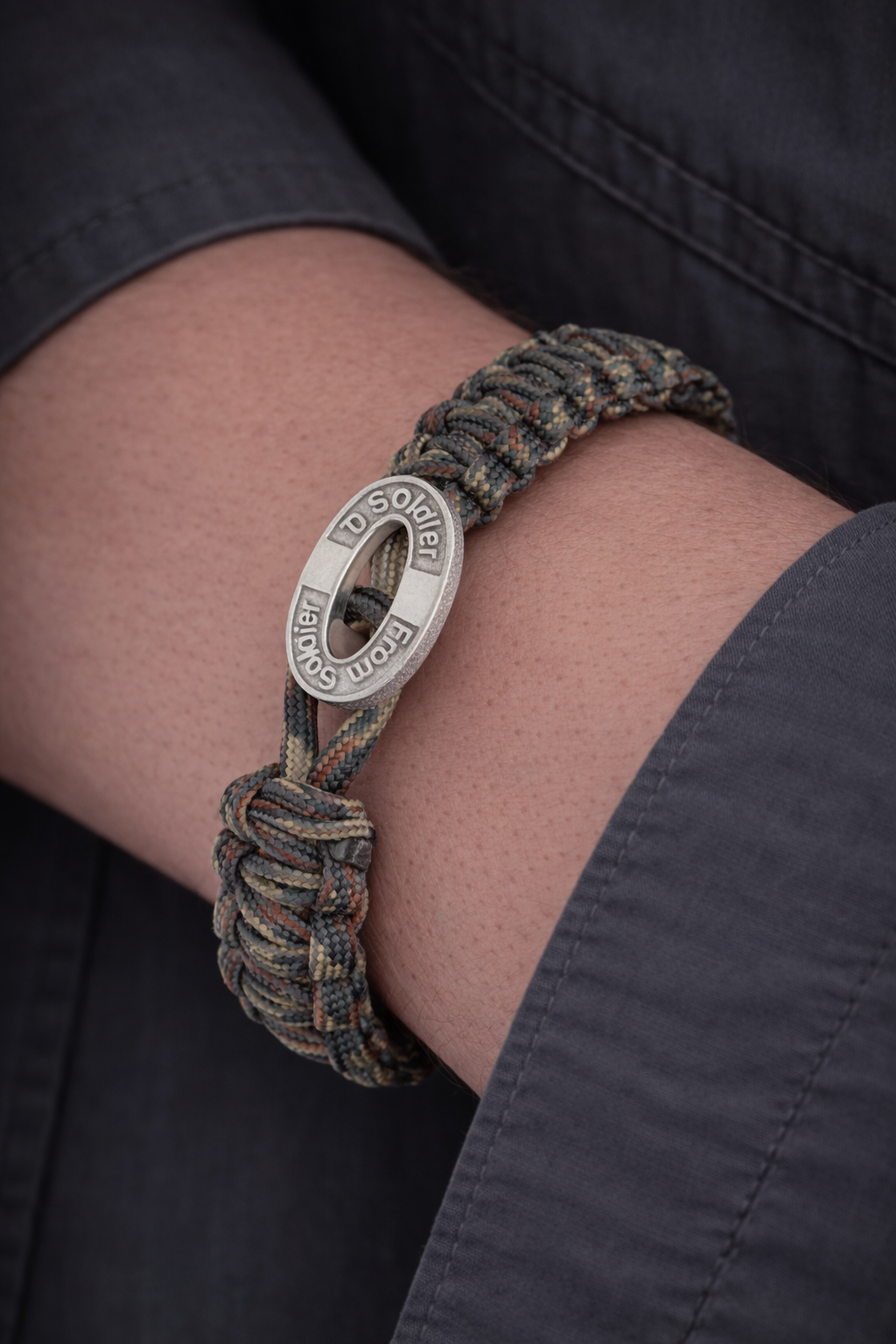 FSTS Bracelet Camouflage with Sterling Silver Lock
