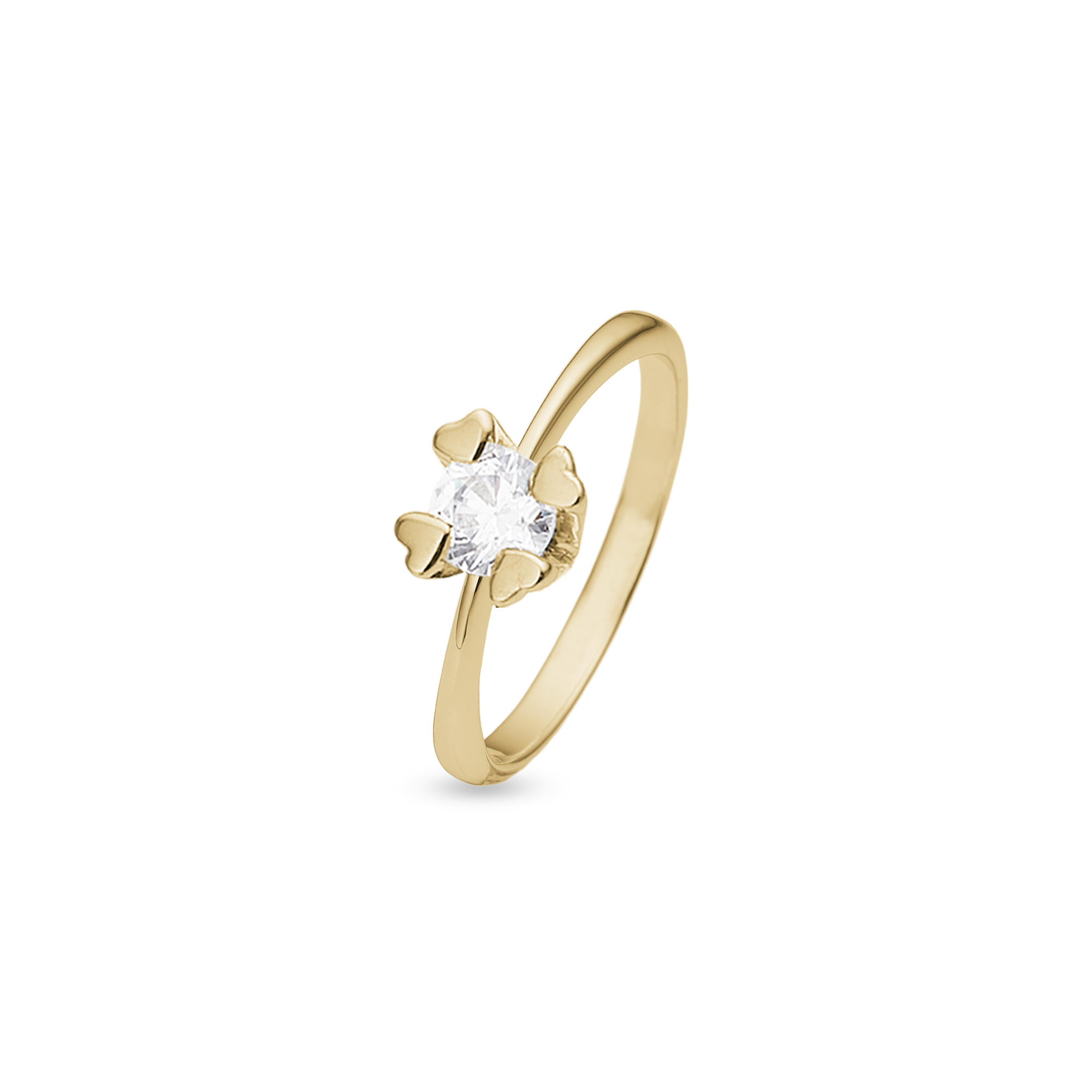 Mary Ring 14 Carat With 1.00ct W/VS Labgrown Diamond - Zlatá barva