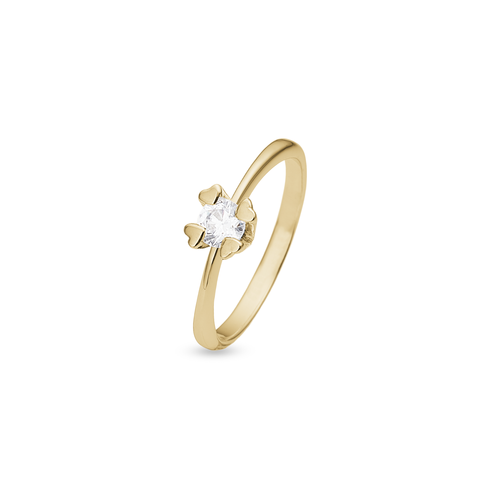 Mary Ring 14 Carat With 0.50ct W/VS Labgrown Diamond - Zlatá barva