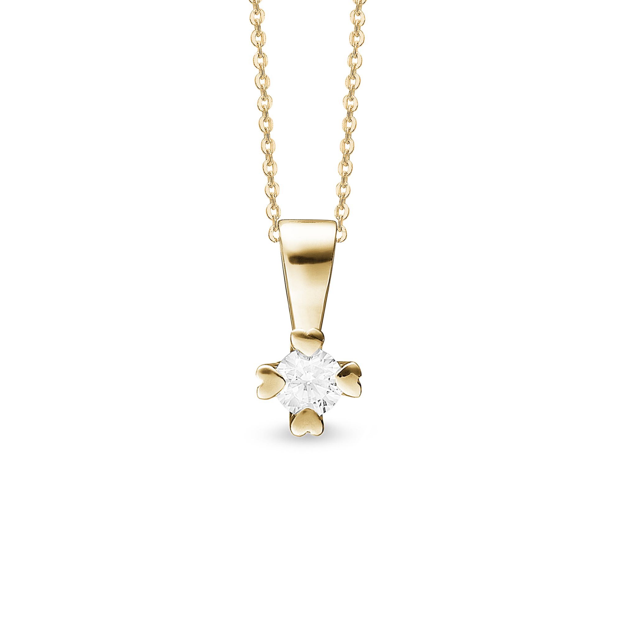 Mary Pendant 14 Carat With 1.00ct W/VS Labgrown Diamond - Zlatá barva