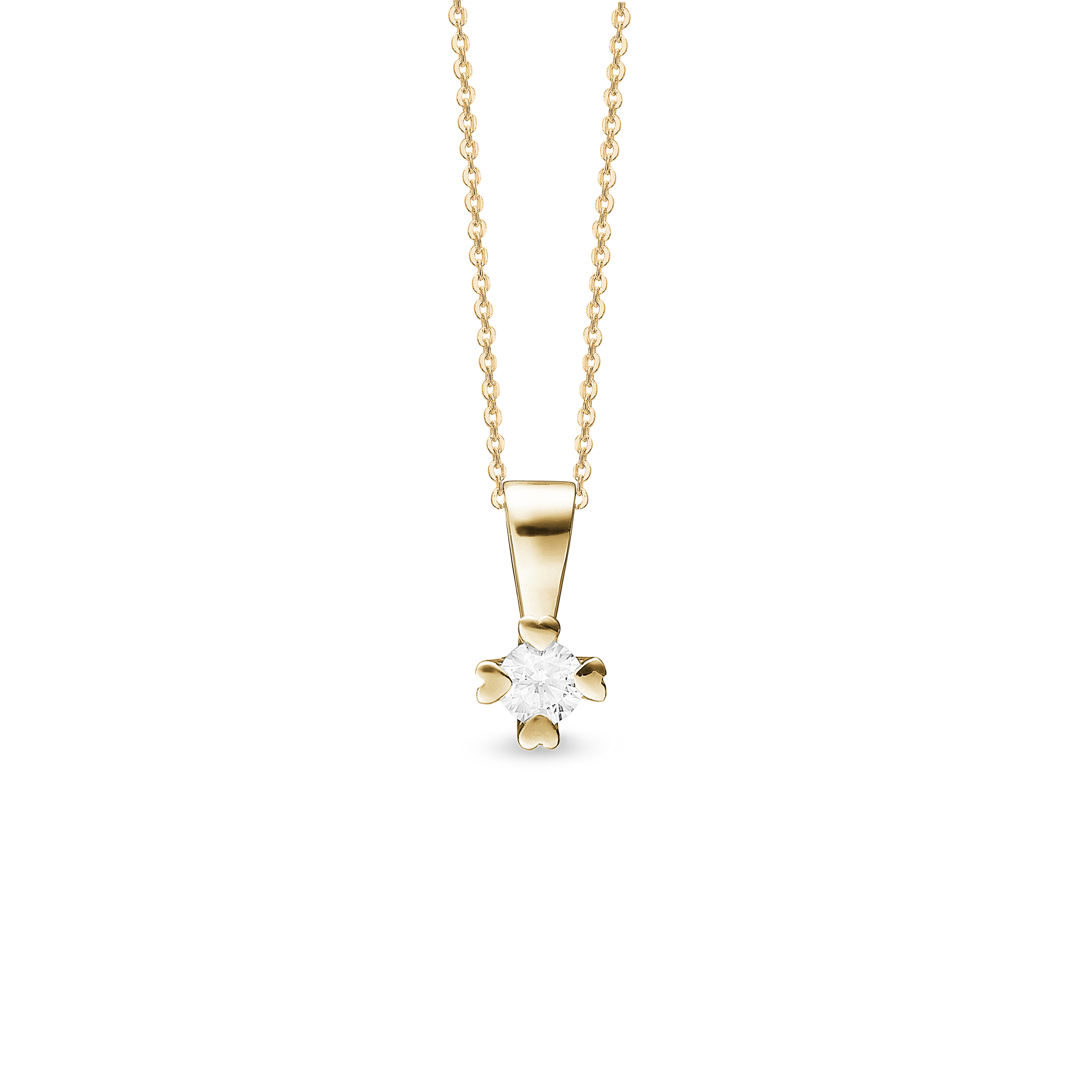 Mary Pendant 14 Carat With 0.25ct W/VS Labgrown Diamond - Zlatá barva