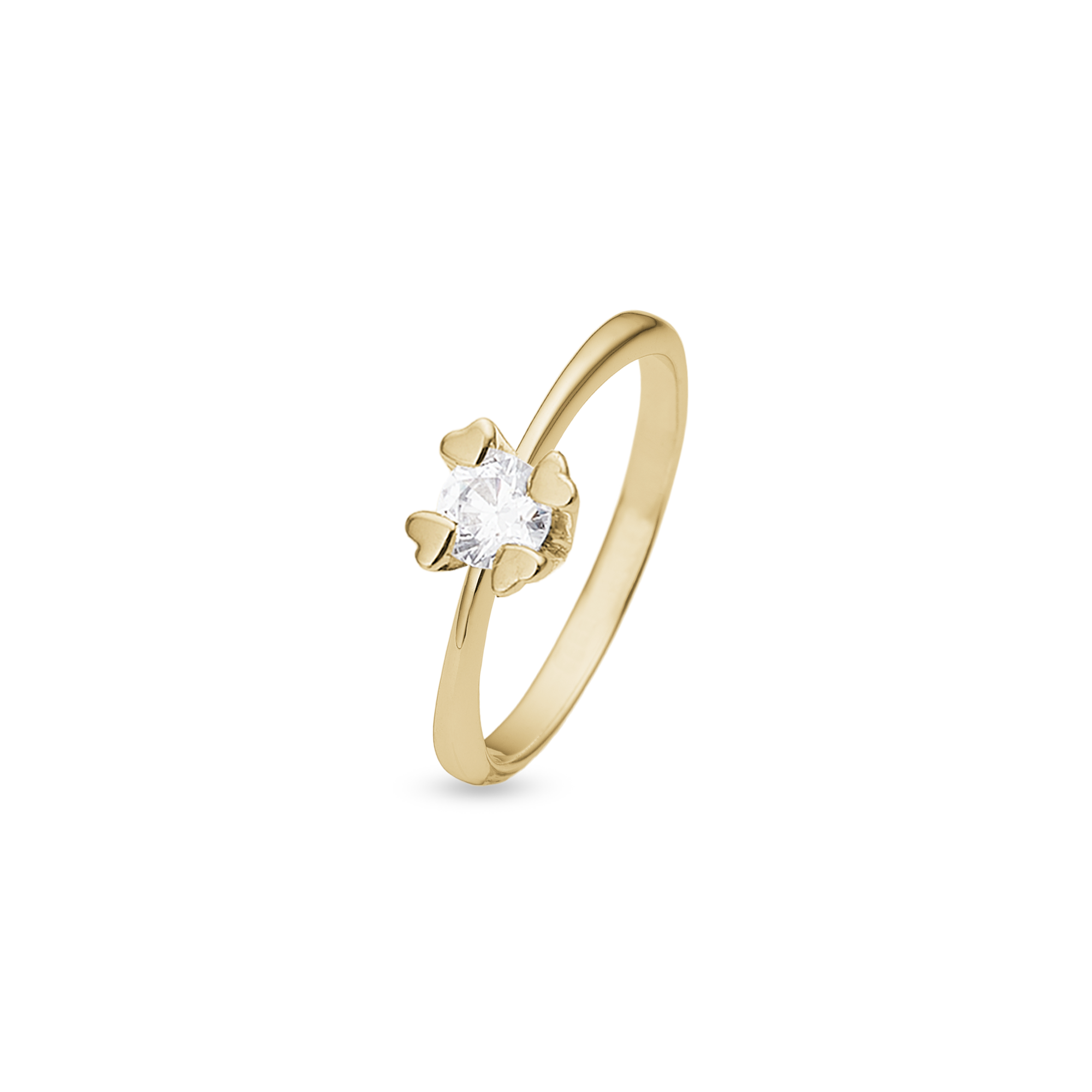 Mary Ring 14 Carat With 0.75ct W/VS Labgrown Diamond - Zlatá barva