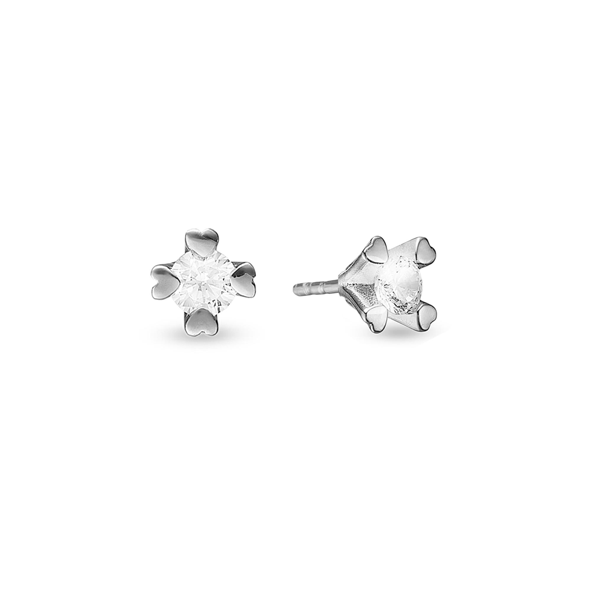 Mary Stud Earrings 14 Carat With 2x1.00ct W/VS Labgrown Diamond