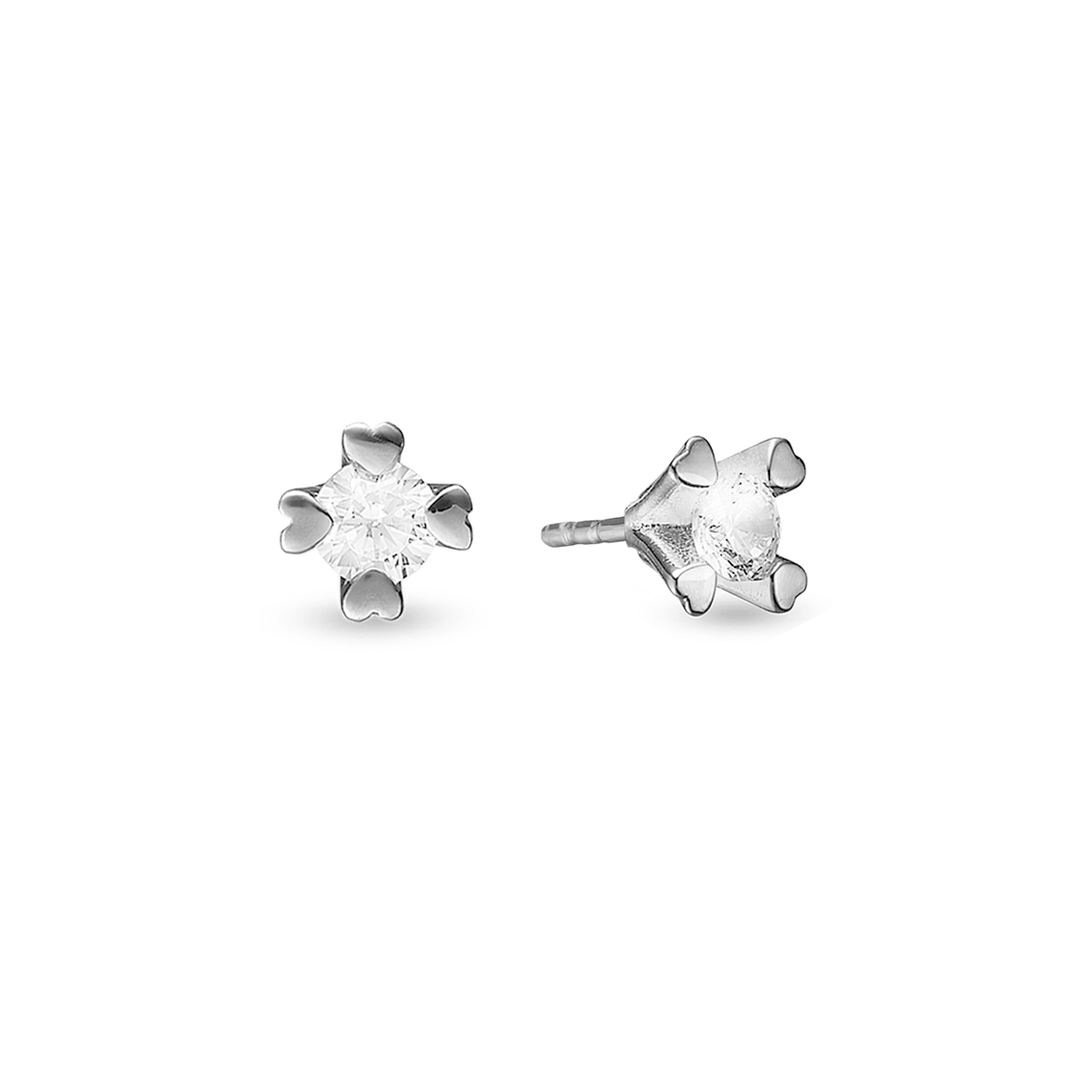Mary Stud Earrings 14 Carat With 2x1.00ct W/VS Labgrown Diamond