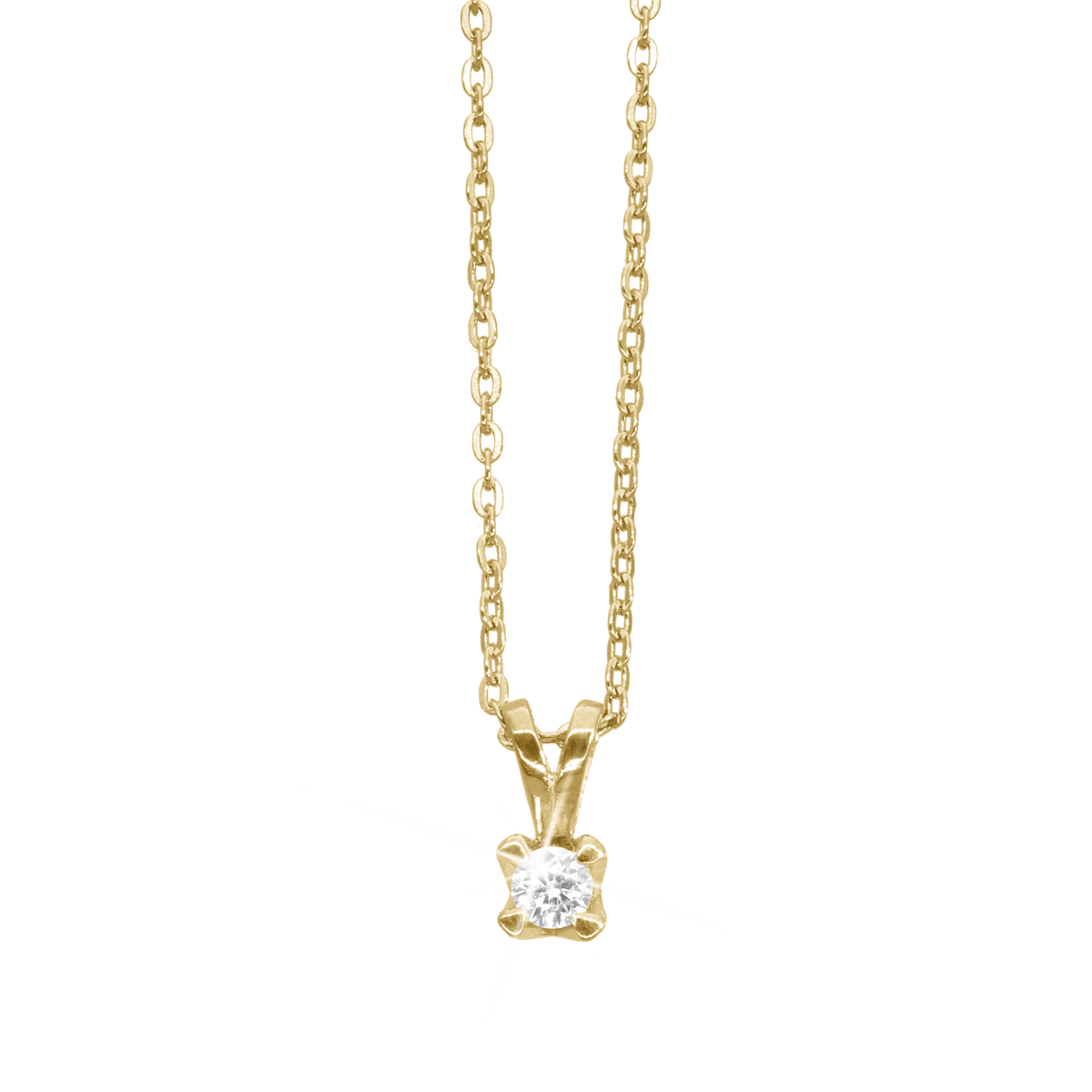 Elya Pendant 8 Carat Gold With 0.10ct W/VS Labgrown Diamond