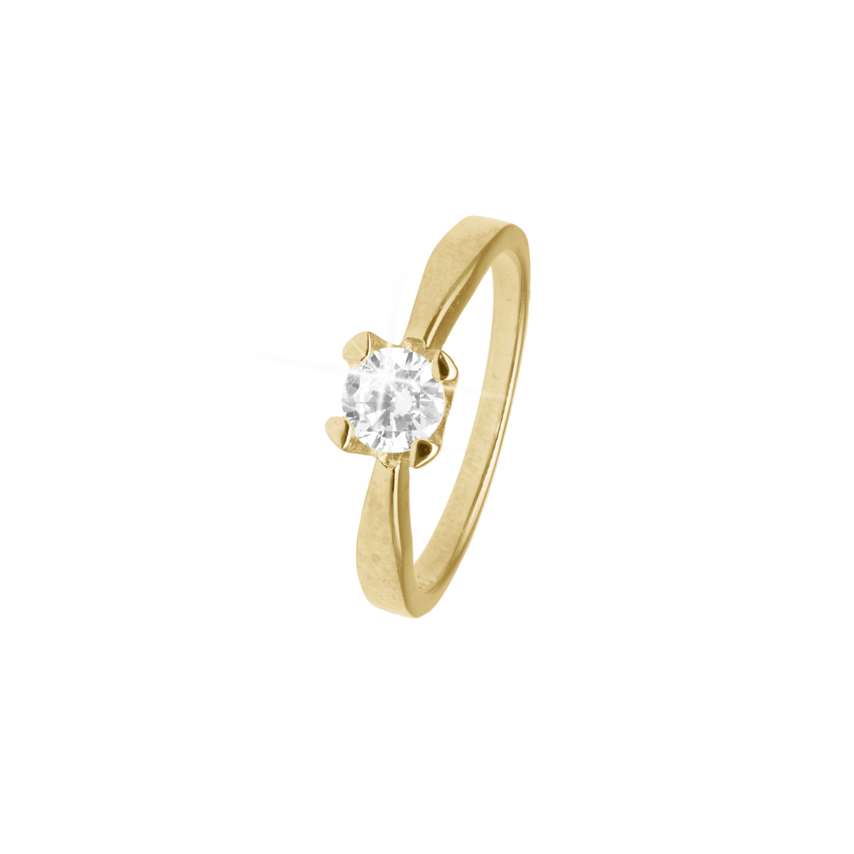 Elya Ring 8 Carat Gold With 1.00ct W/VS Labgrown Diamond